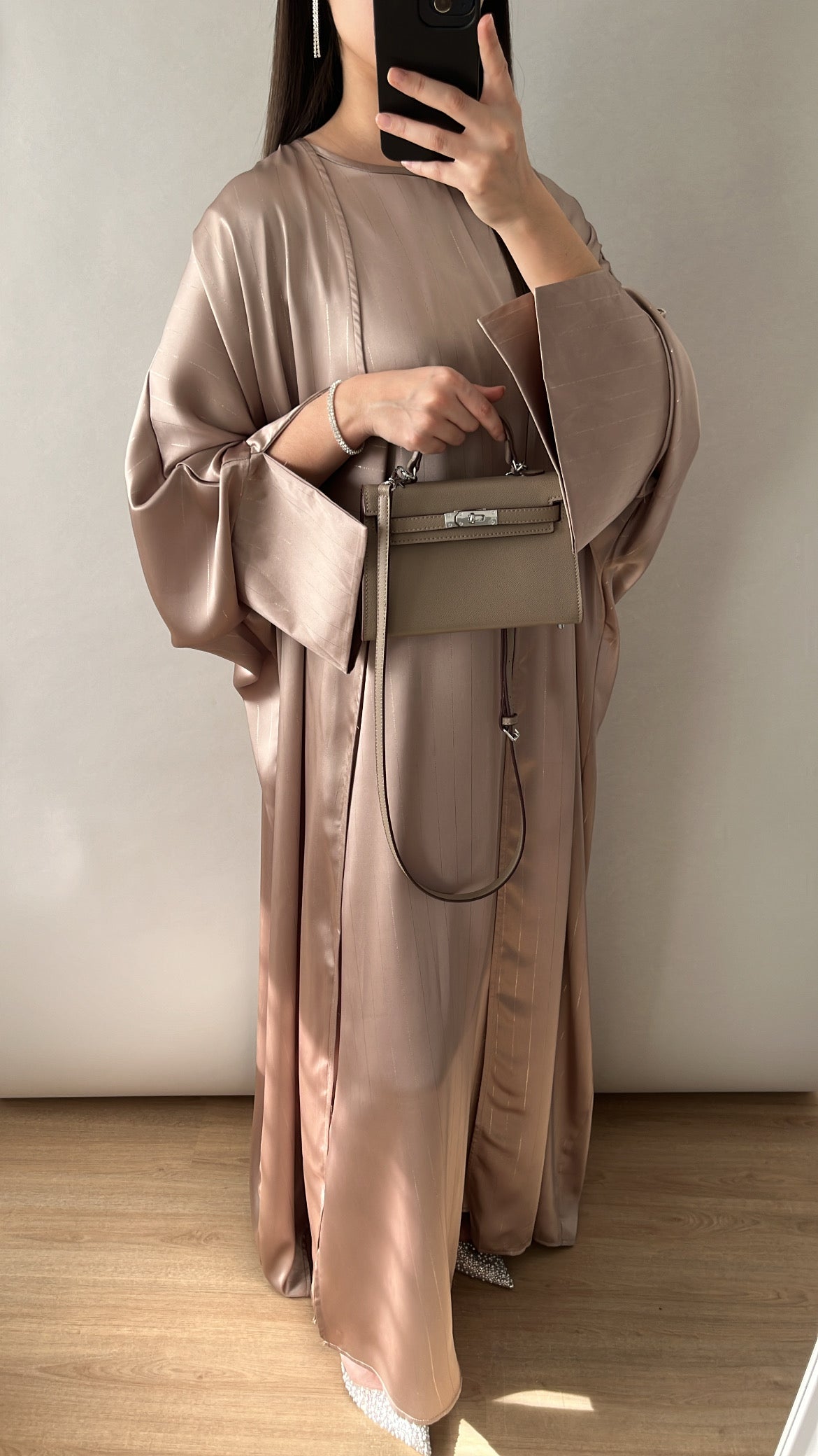 Powder pink / taupe set