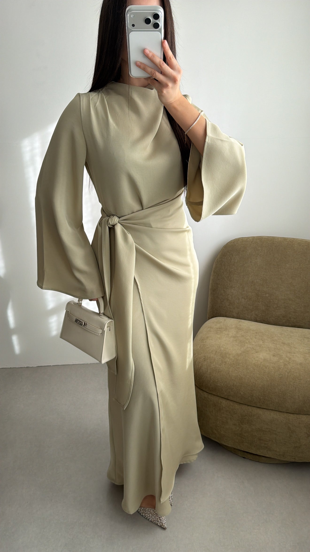 Longue robe portefeuille ACACIA