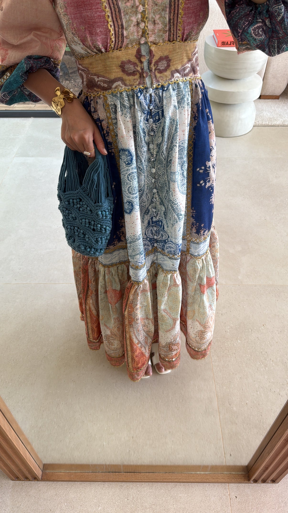 Longue robe à motifs