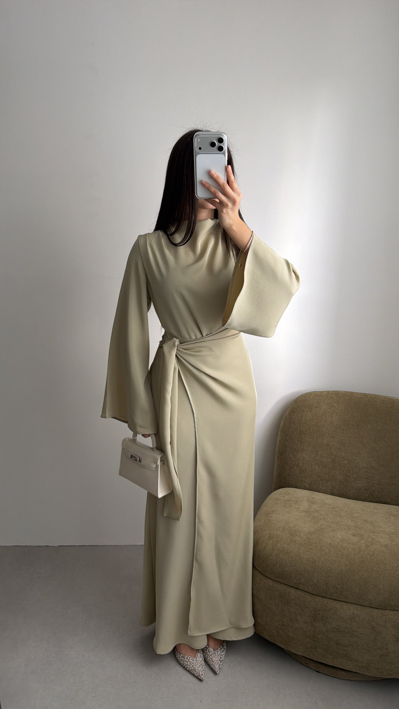 Longue robe portefeuille ACACIA