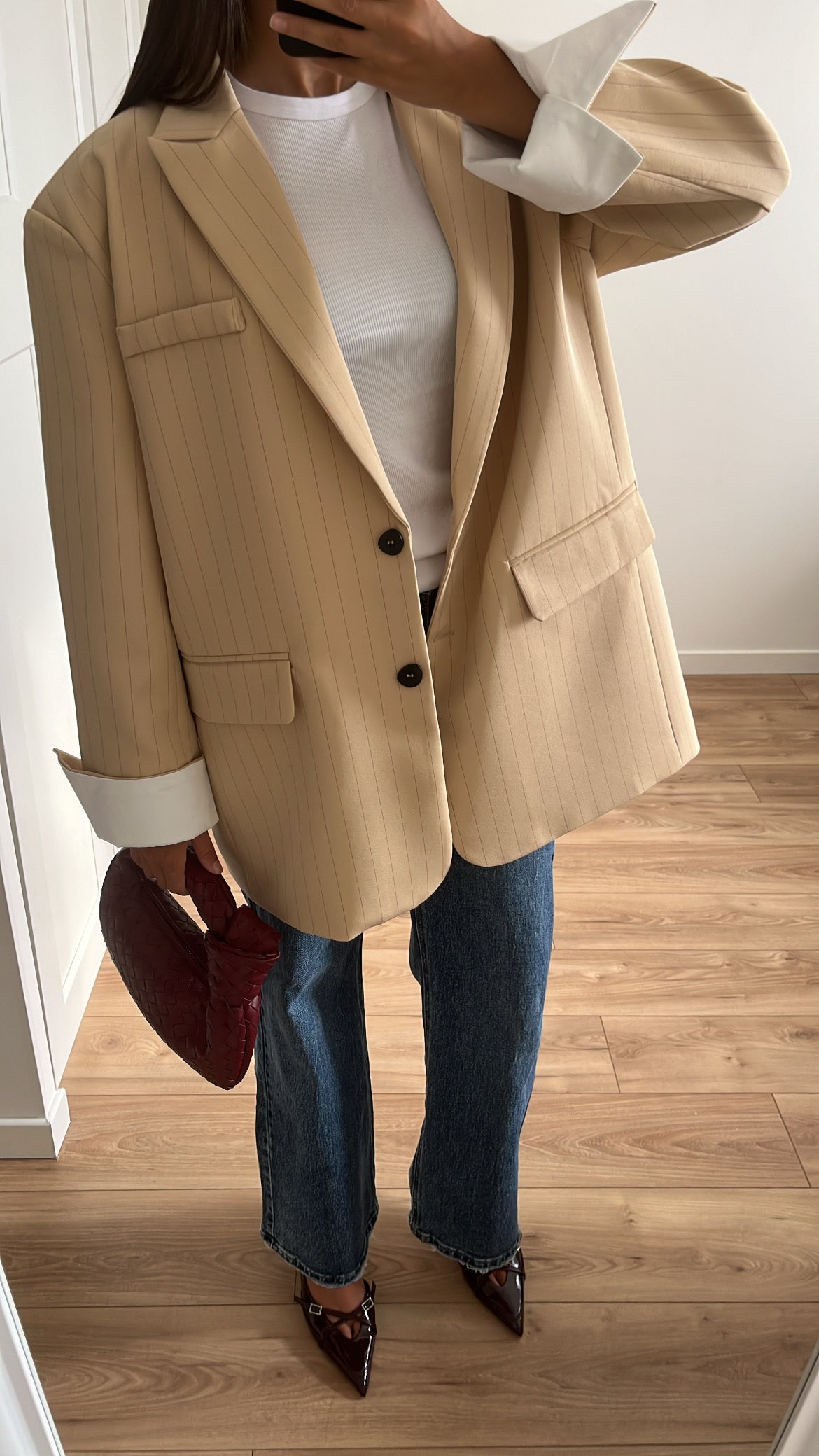 Blazer extra oversize [ beige / sable ]