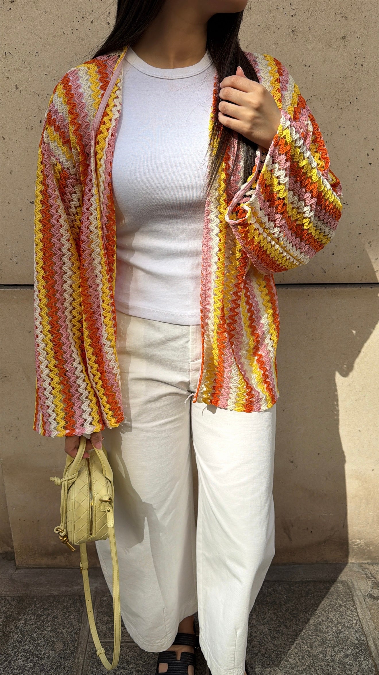 Gilet crochet [rose]