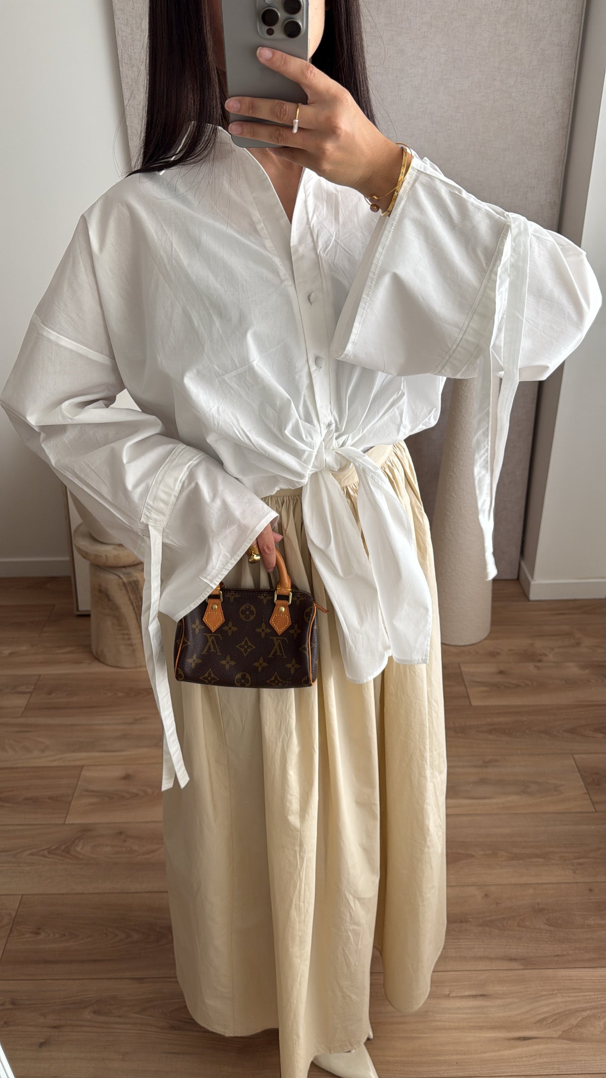 Chemise à noeud [blanc]