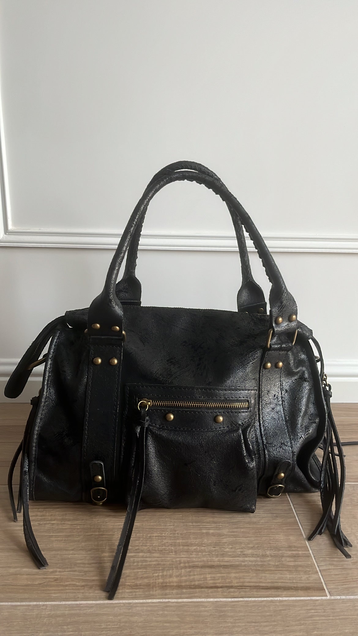 Sac en cuir brossé