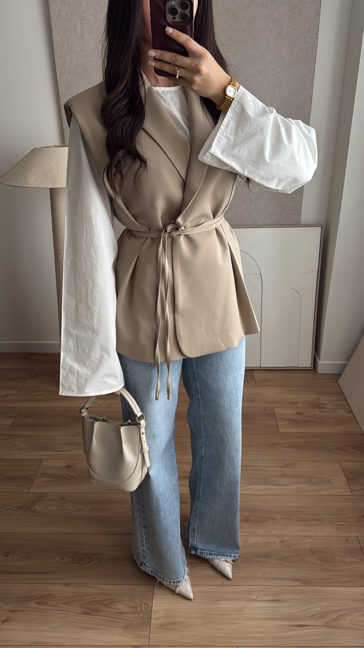 Extragroßer Blazer [beige]