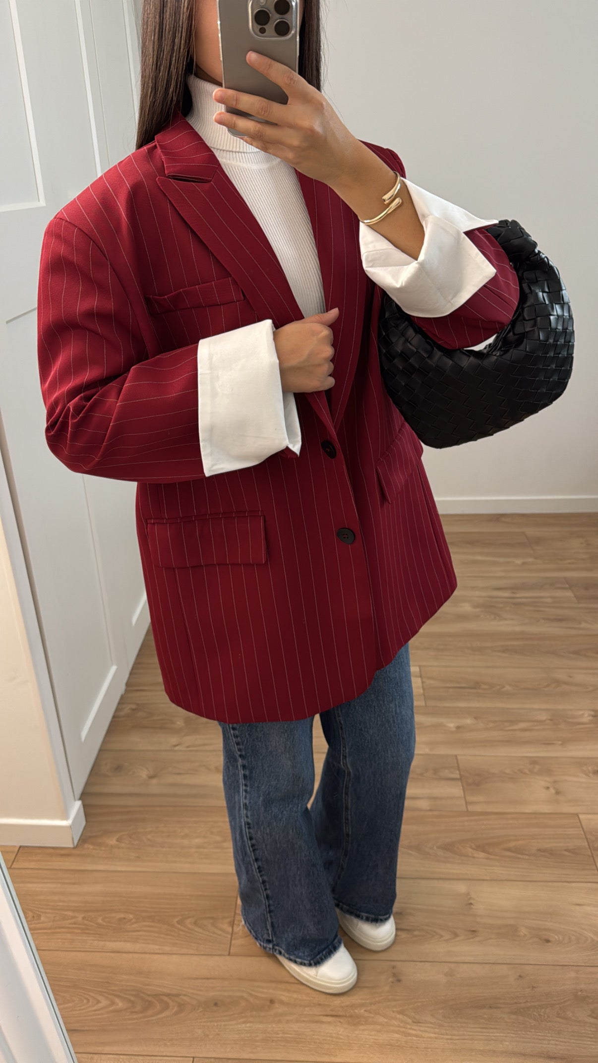 Blazer extra oversize [ rouge / bordeaux ]