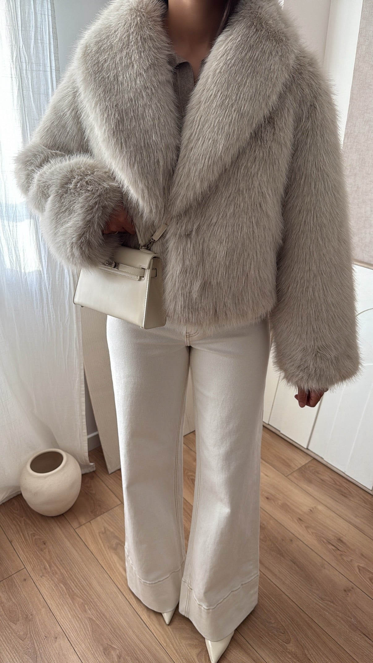 Veste en fausse fourrure [beige]