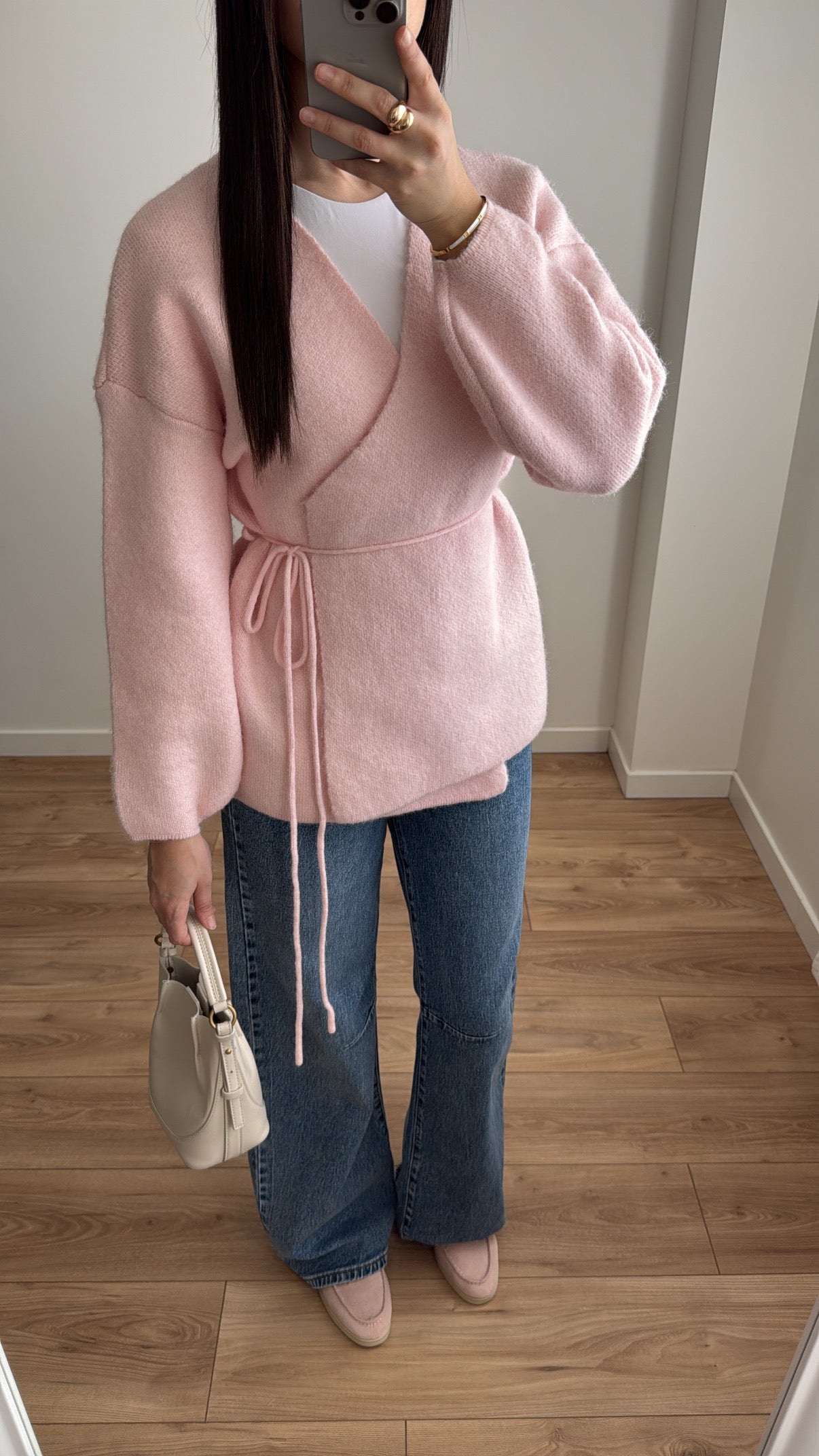 Wrap cardigan [beige/cream]