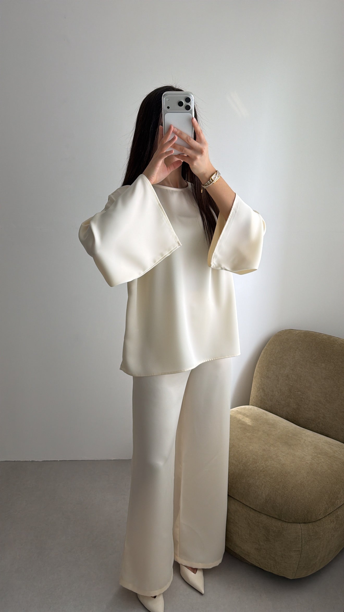 Pantalon fluide Allure [Jaune clair]