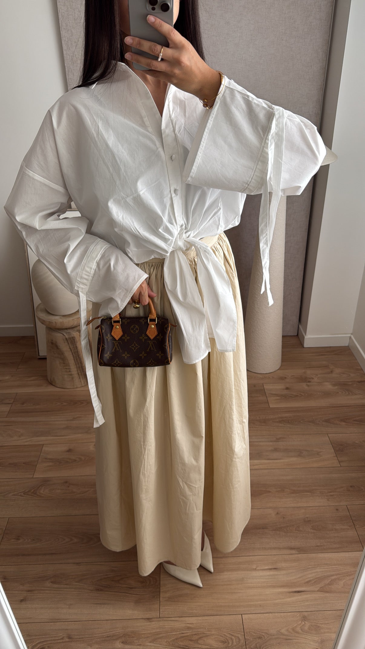 Chemise à noeud [blanc]