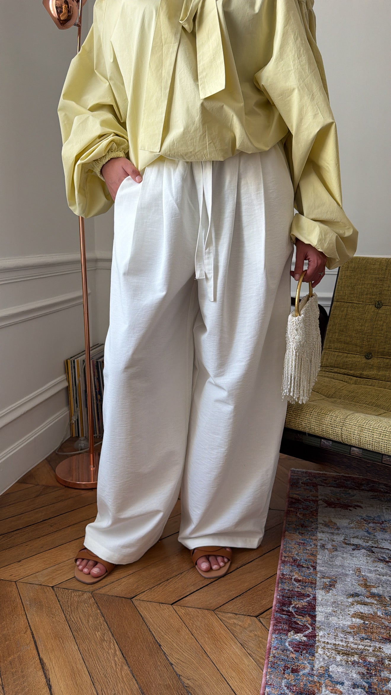 Pantalon droit [blanc]
