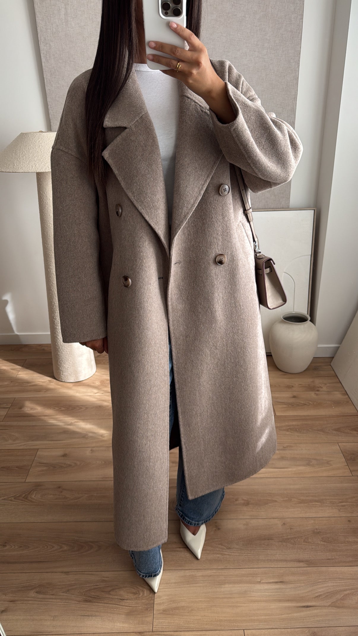 Long wool coat [taupe]