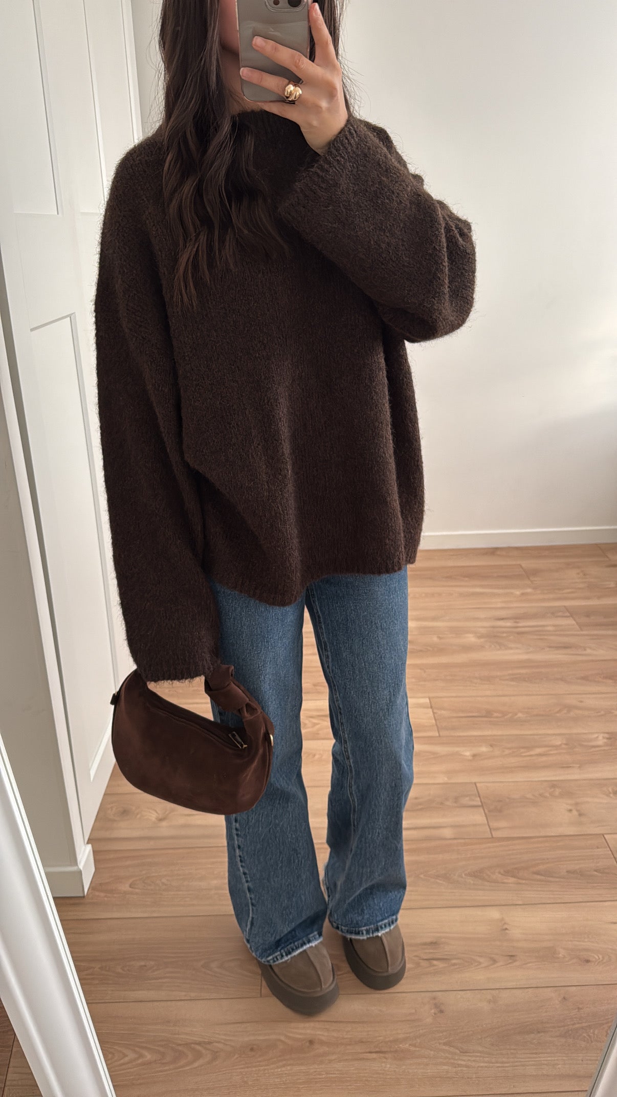 Pull en maille oversize [ marron ]