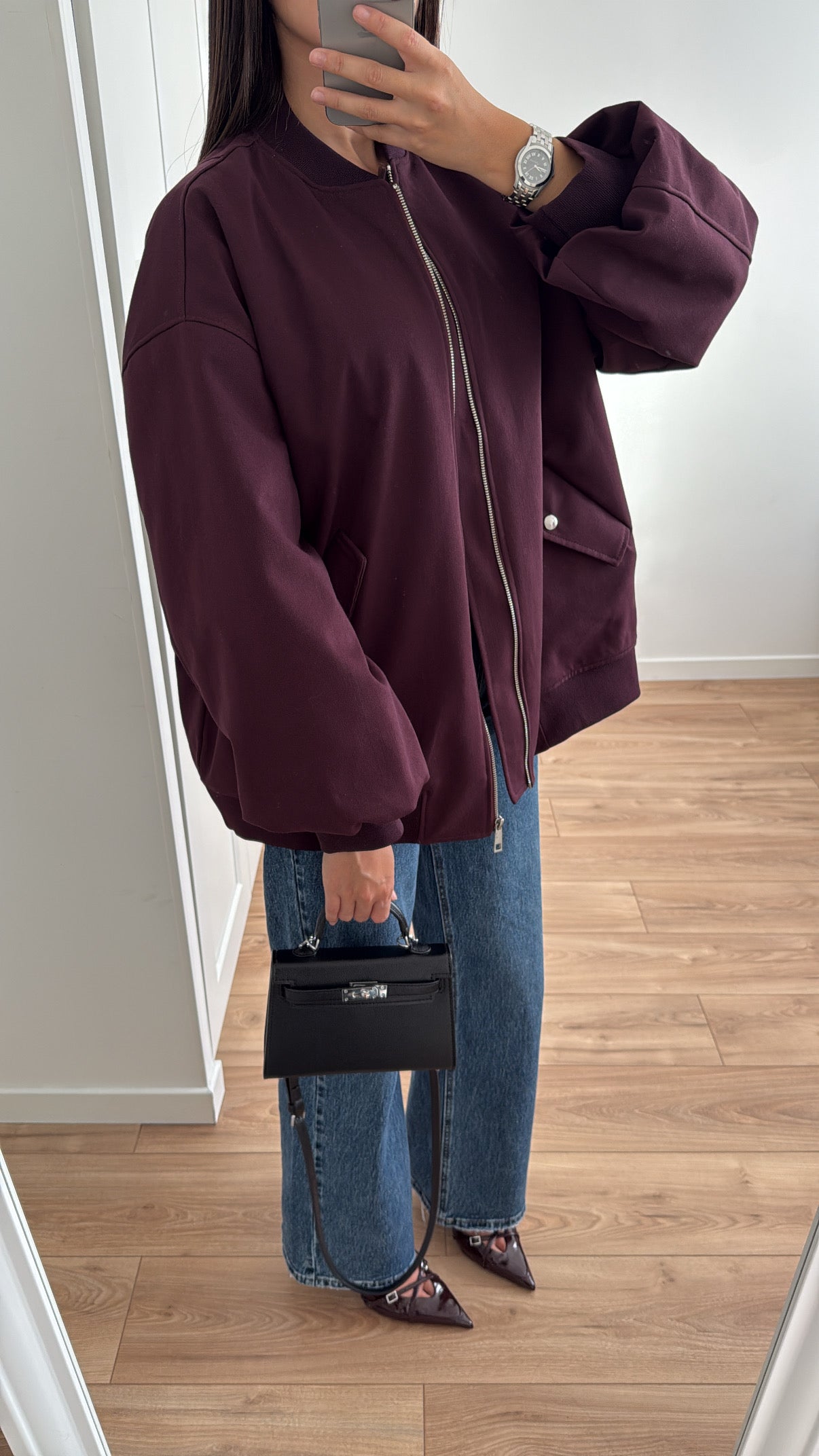 Bomber oversize [ bordeaux ]