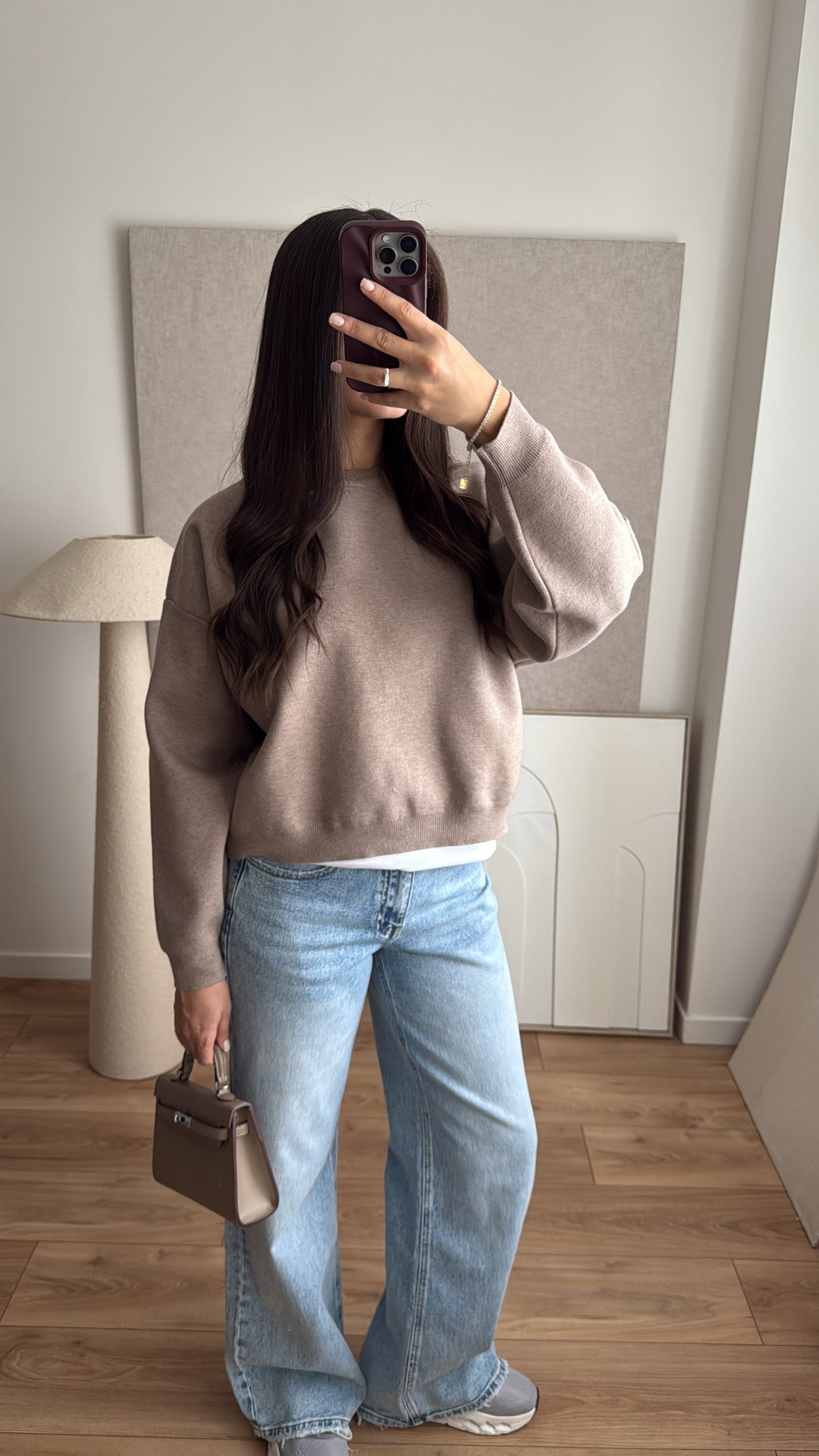 Pull en maille [taupe]
