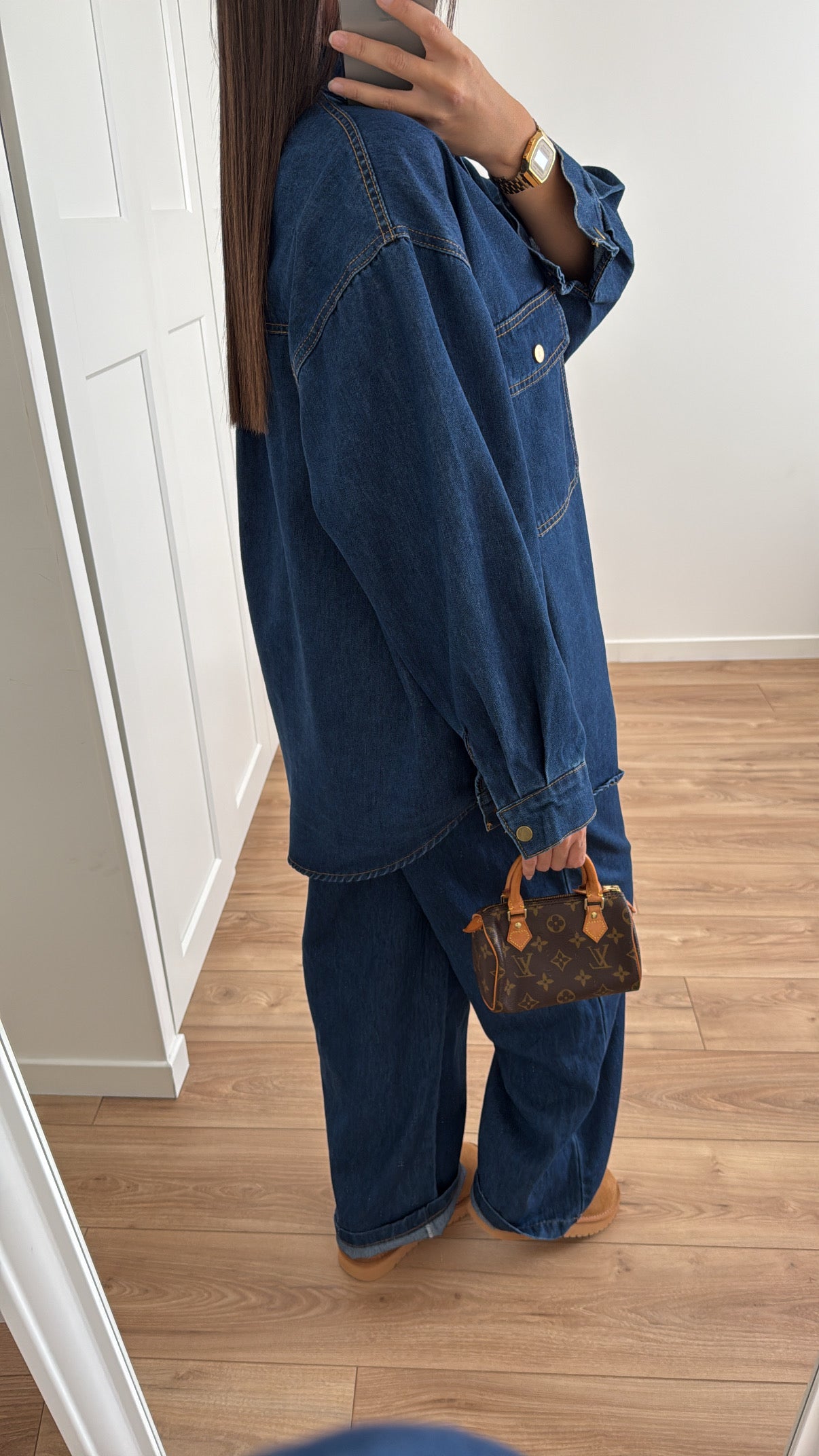 Ensemble en jean LOOSE [ bleu foncé ]