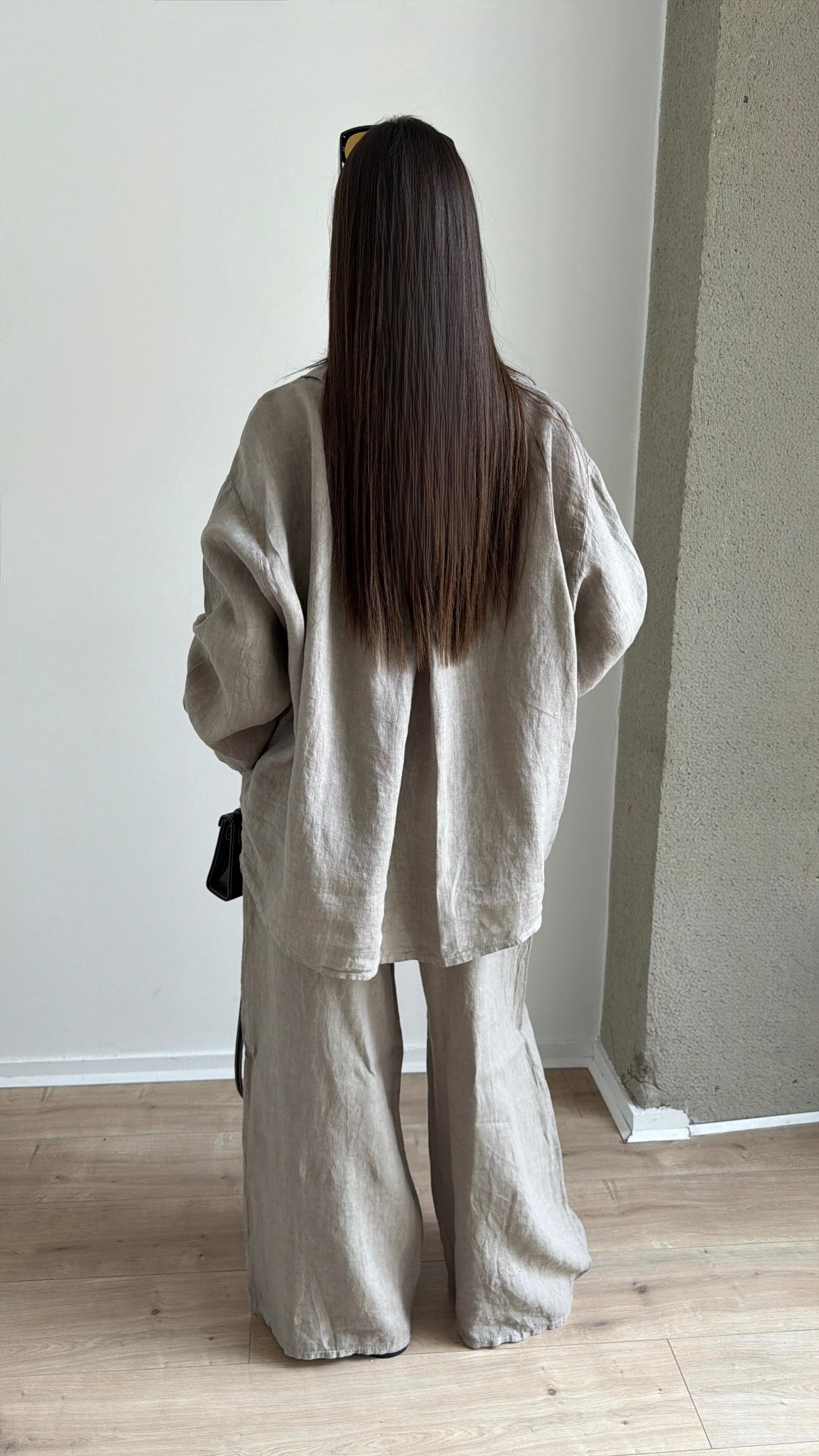 Ensemble en 100% lin [taupe]
