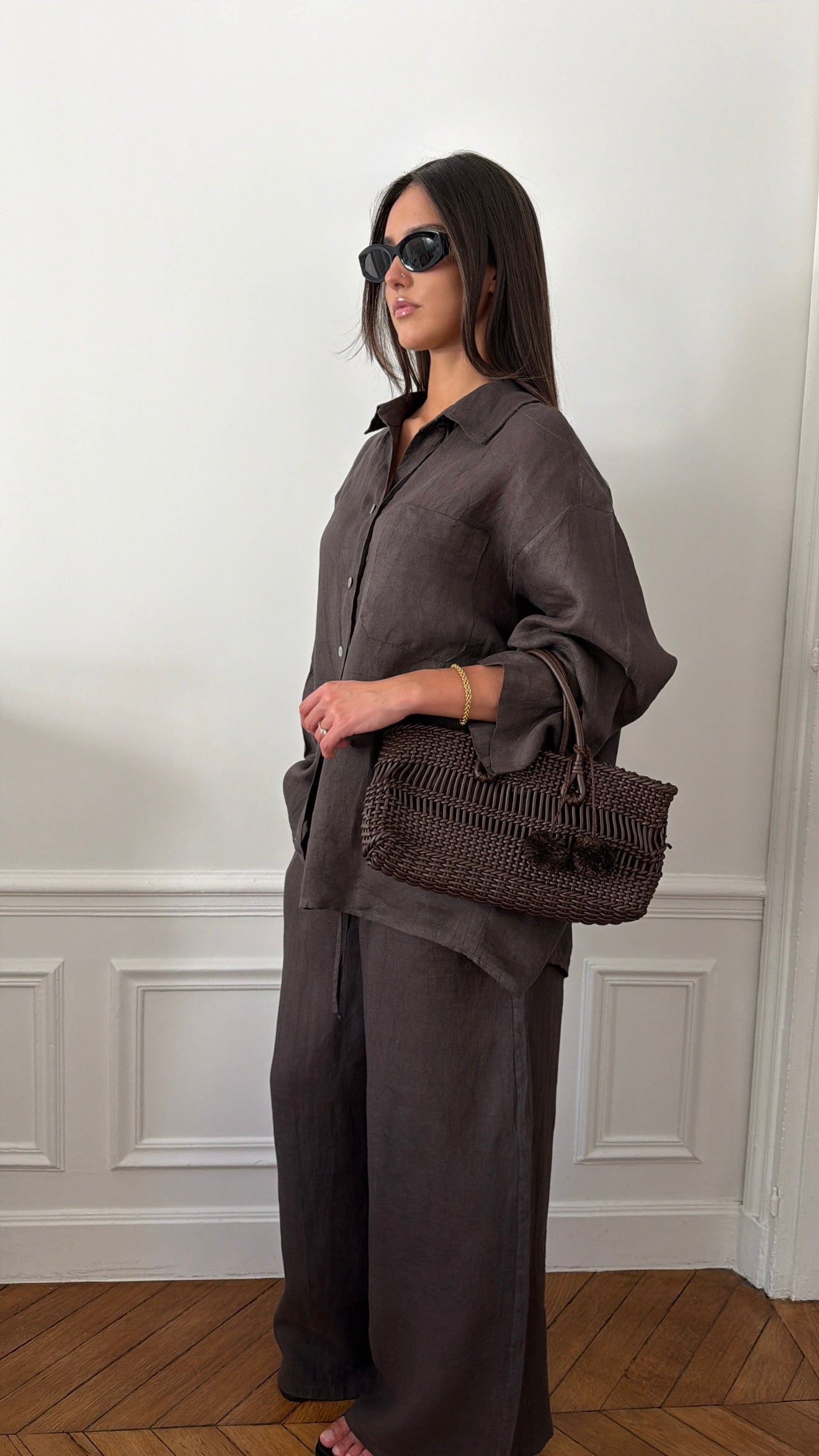 Ensemble en 100% lin [marron]
