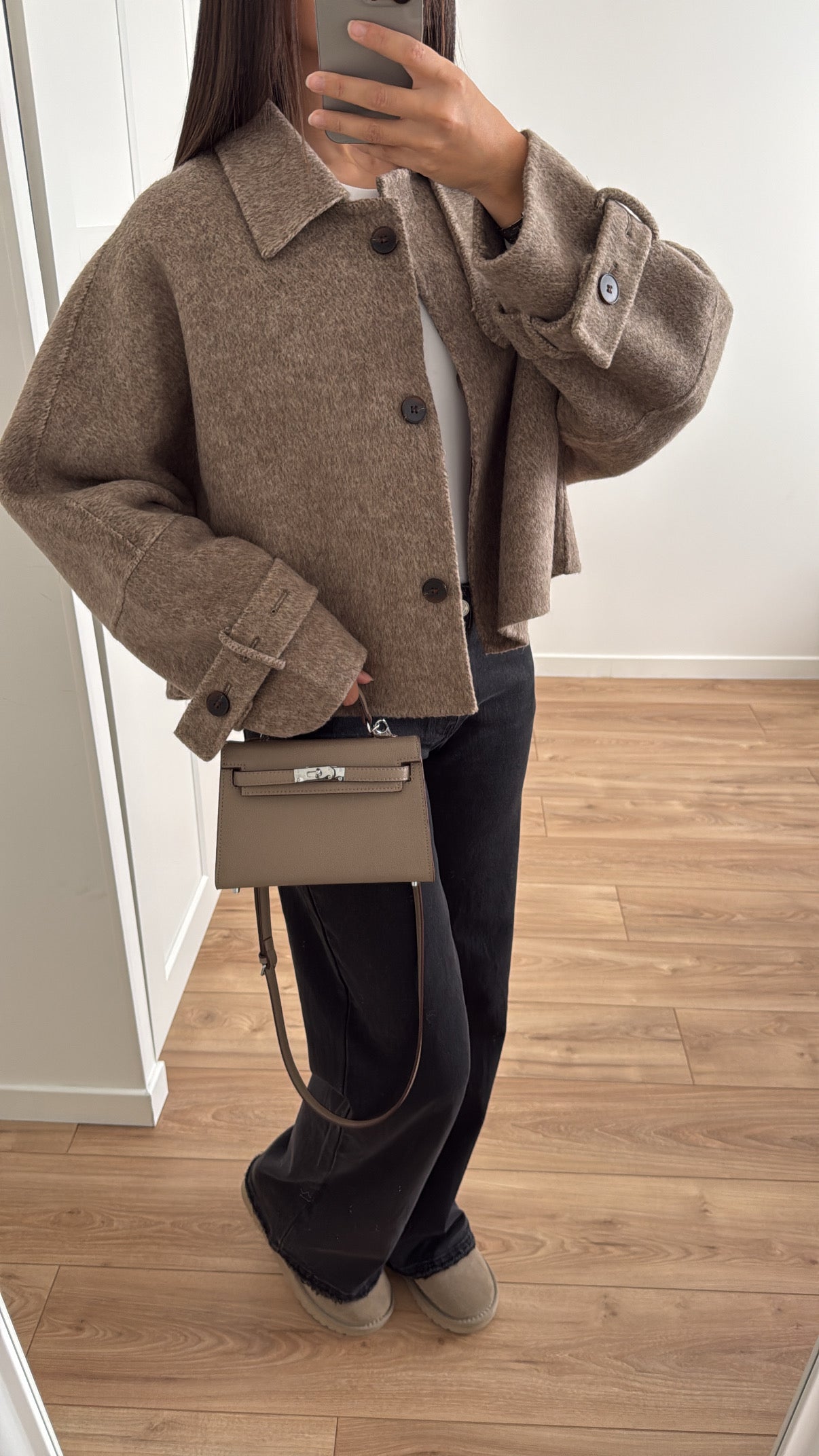 Manteau LOOSE oversize en laine [ taupe ]