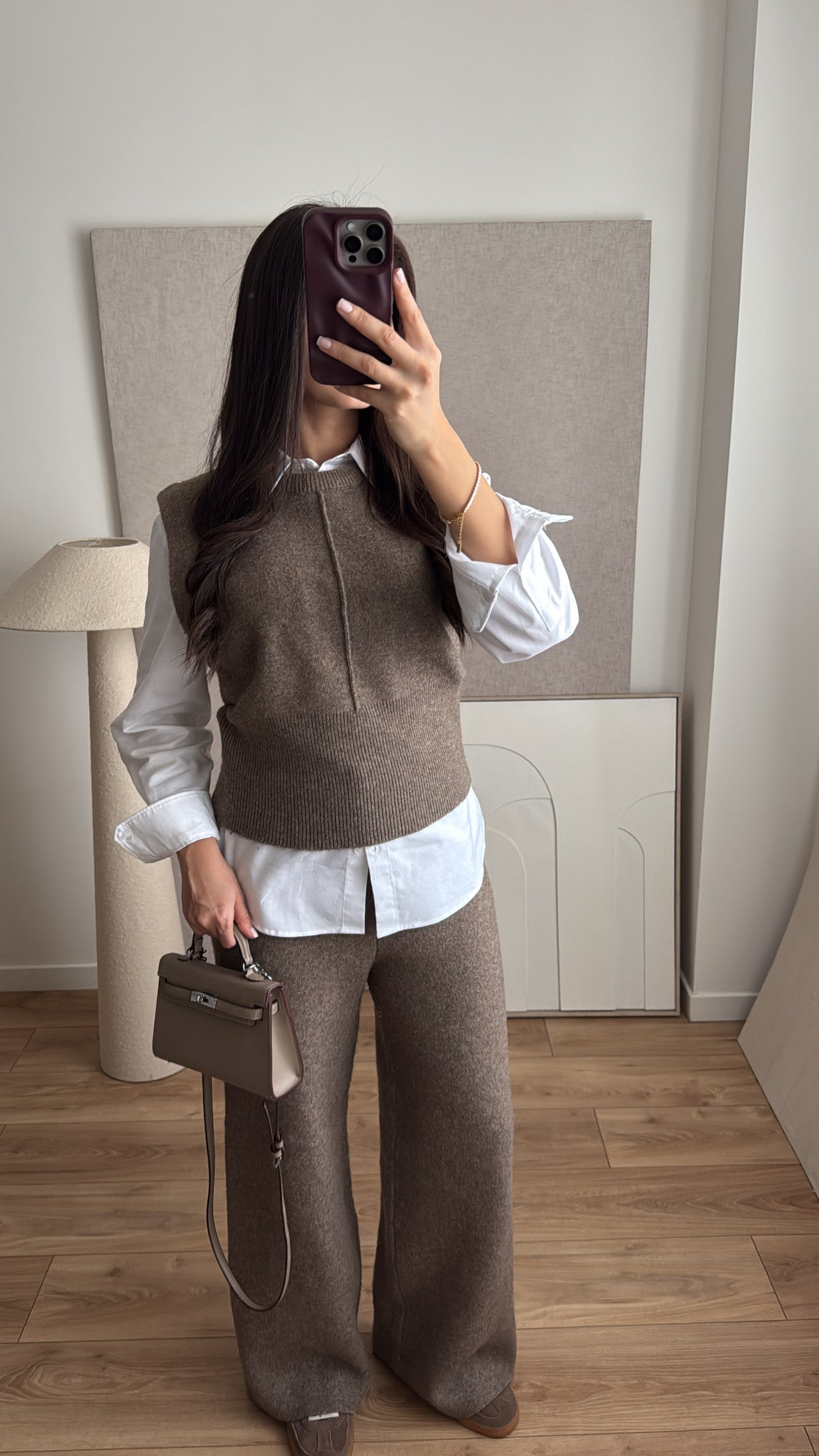 Ensemble sans manches [taupe]