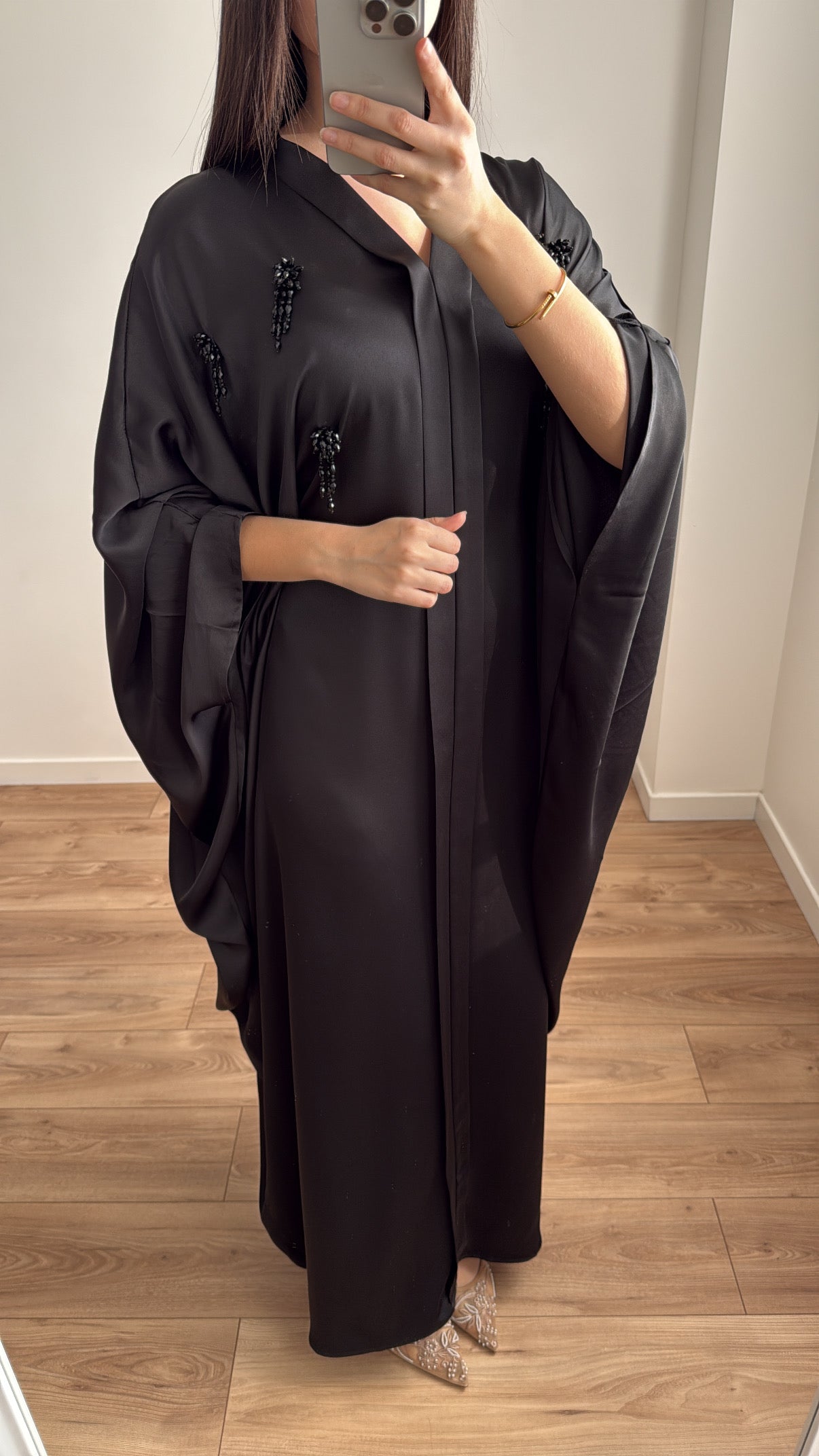 Abaya avec perlage [noir]