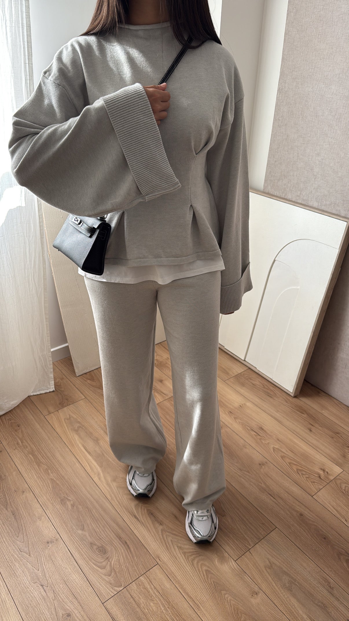 Ensemble cintré à la taille [gris]