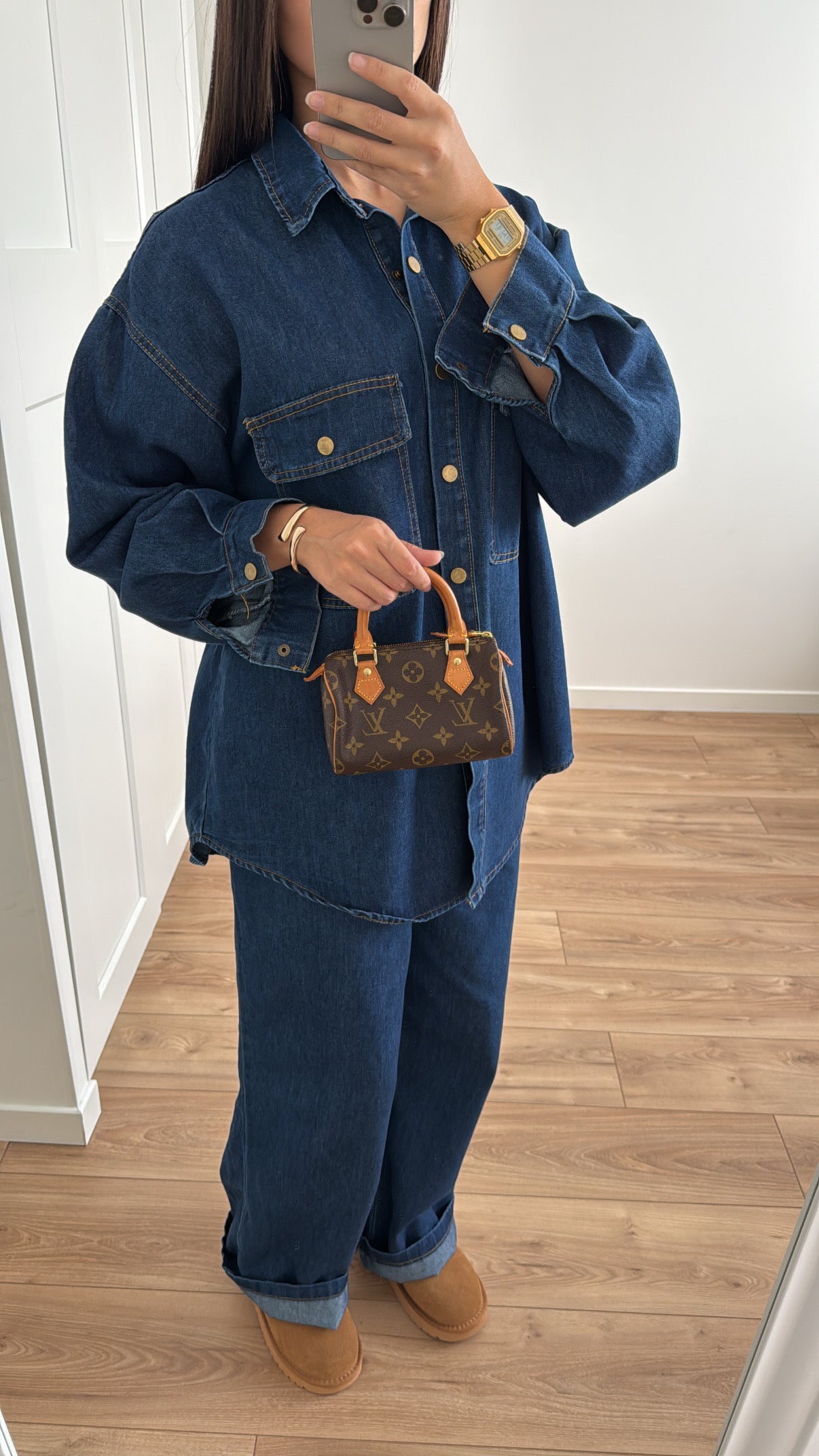 LOOSE denim set [dark blue]