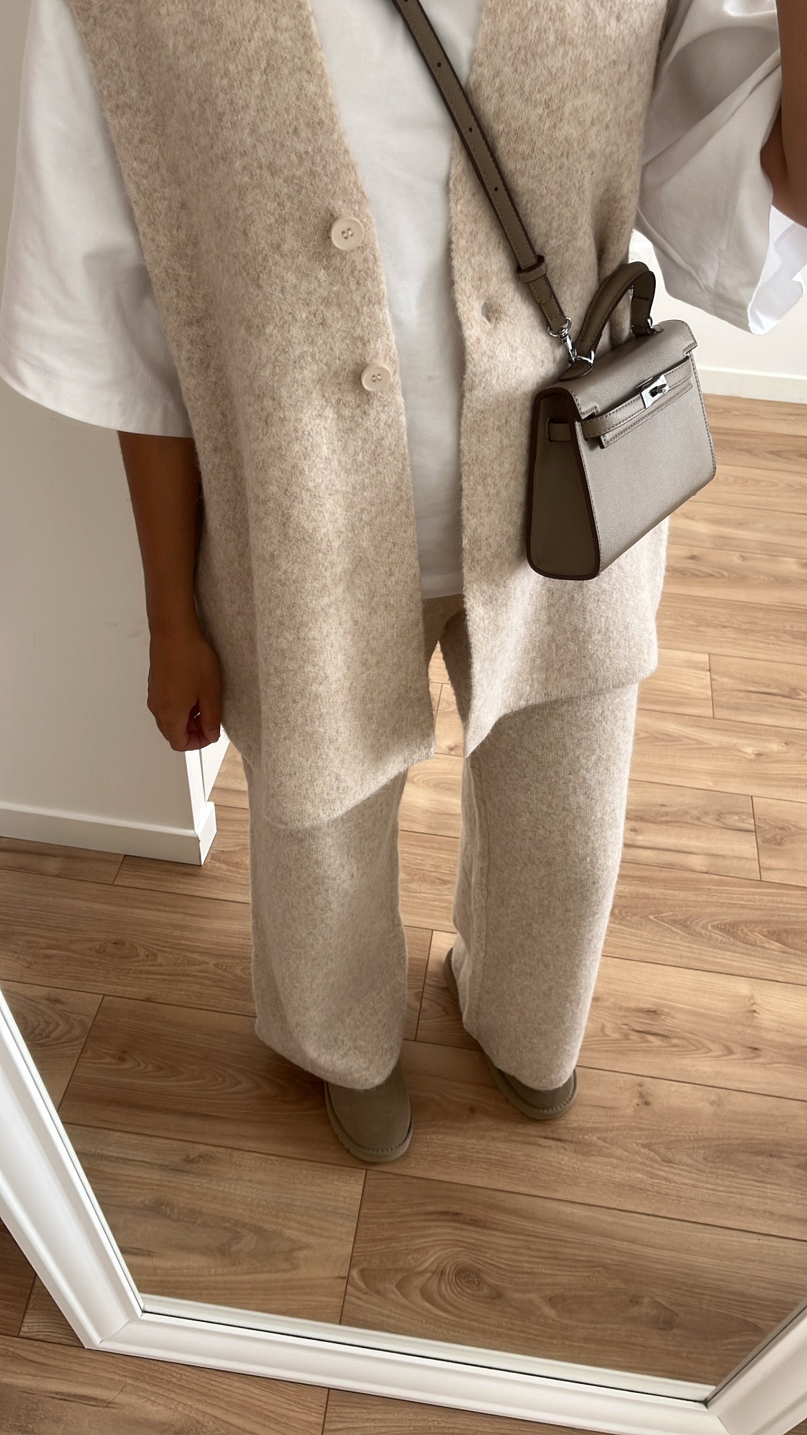 Pantalon en maille [ beige ]