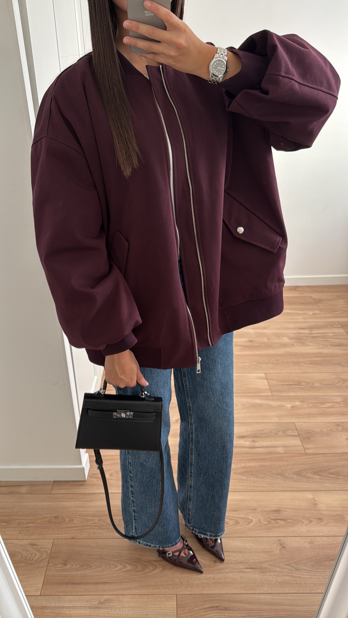 Bomber oversize [ bordeaux ]