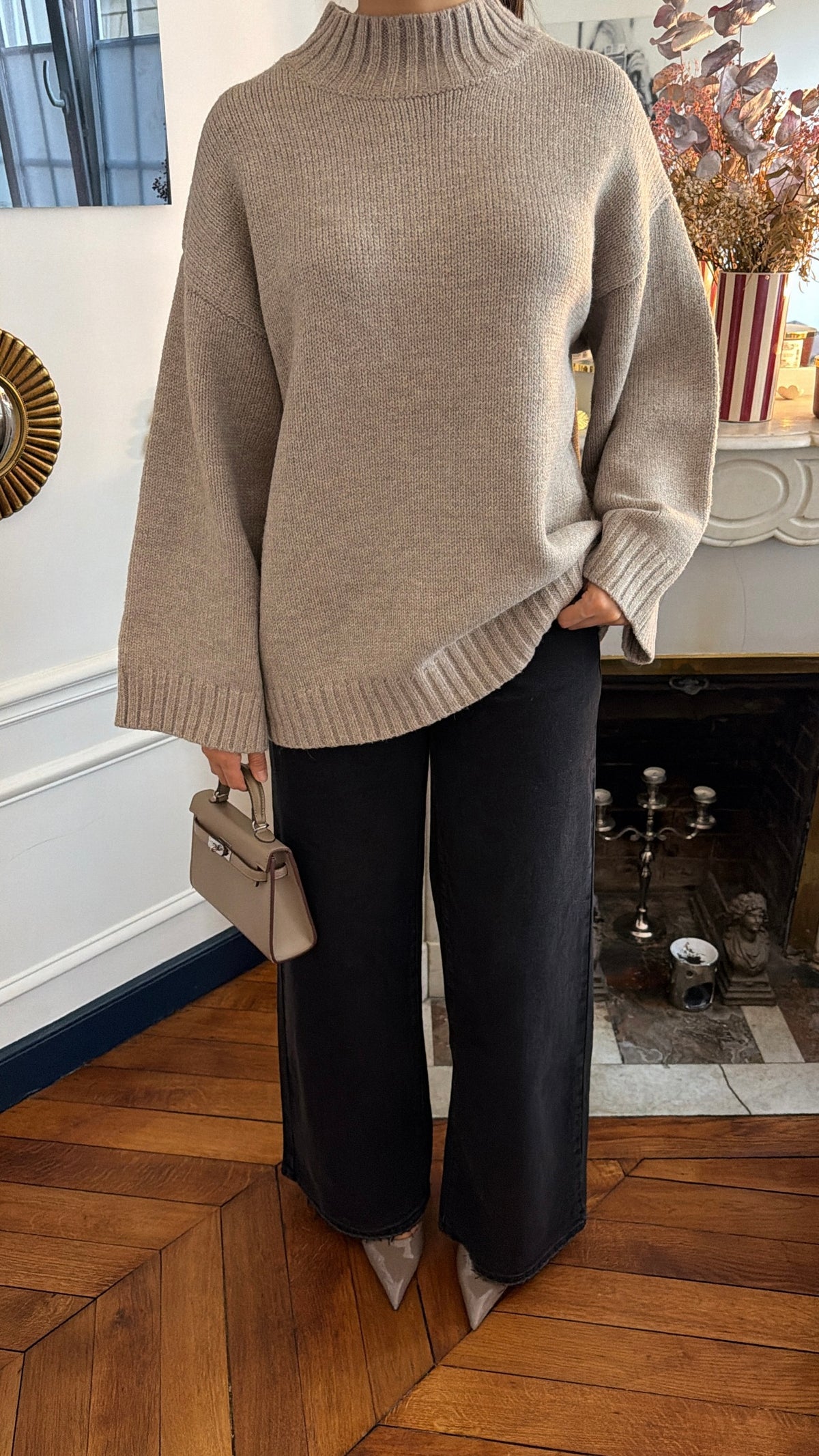 Pull manches amples ELEN [taupe]
