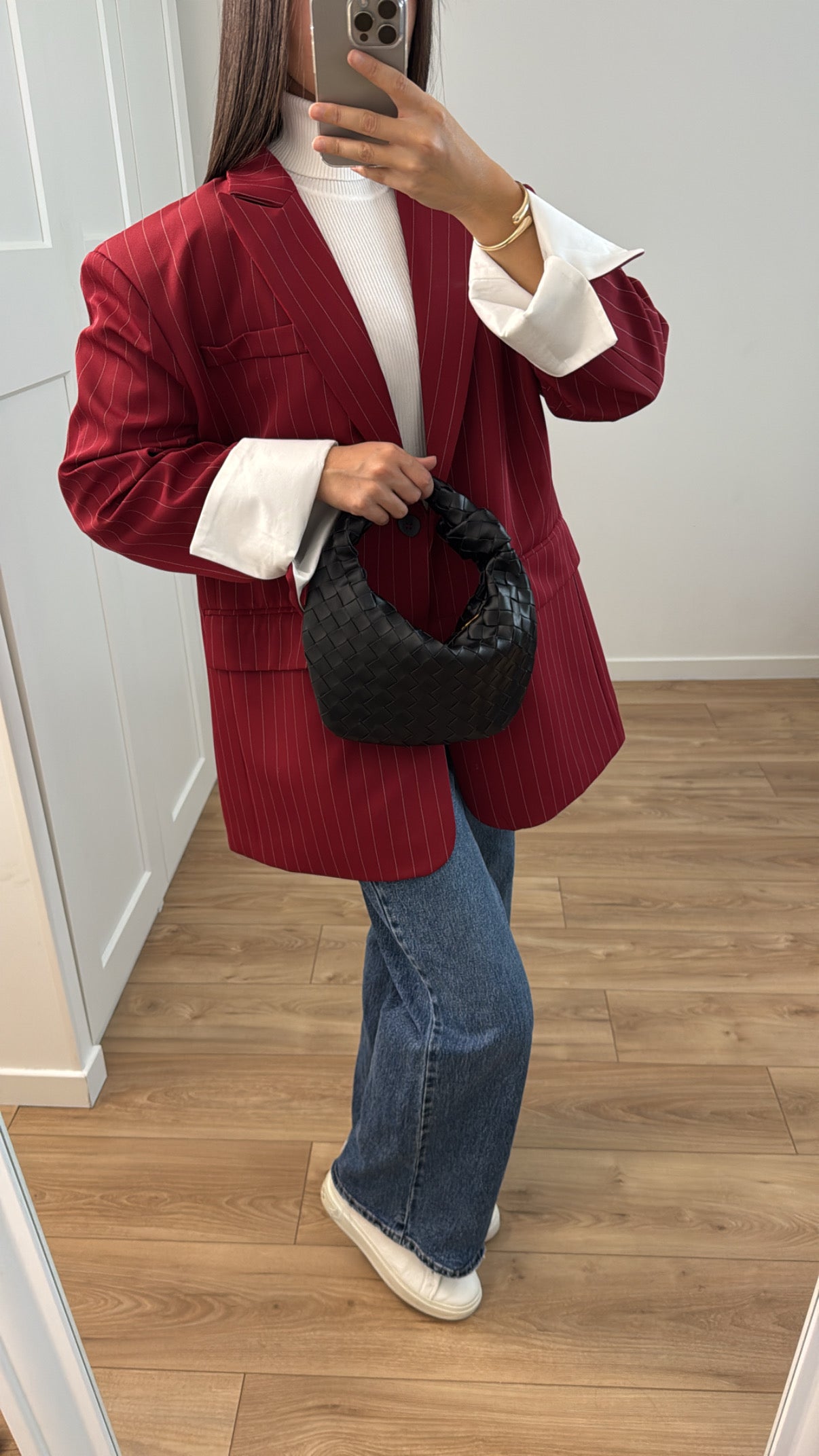 Blazer extra oversize [ rouge / bordeaux ]