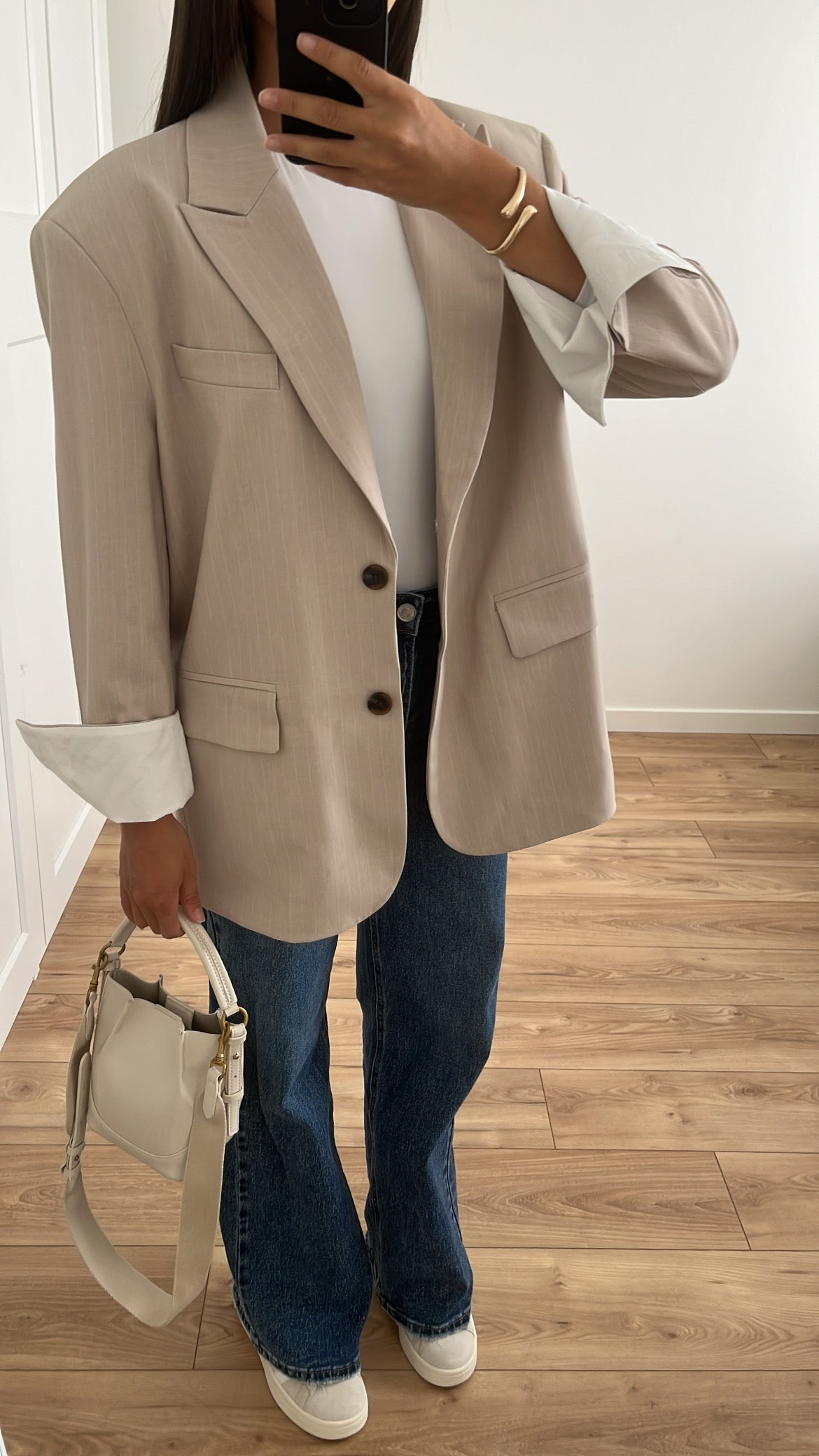 Blazer oversize beige