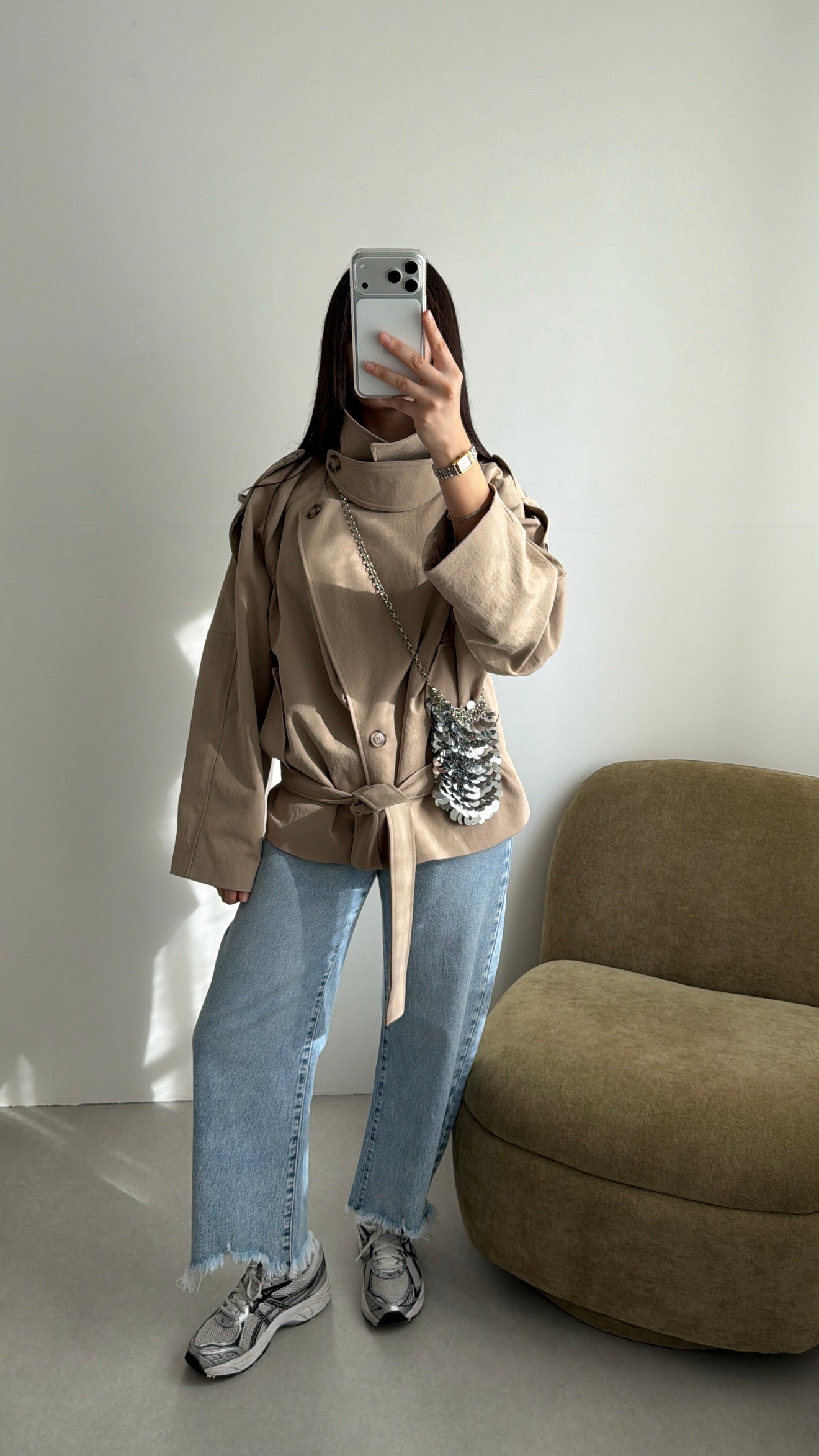 Trench à col montant [beige]