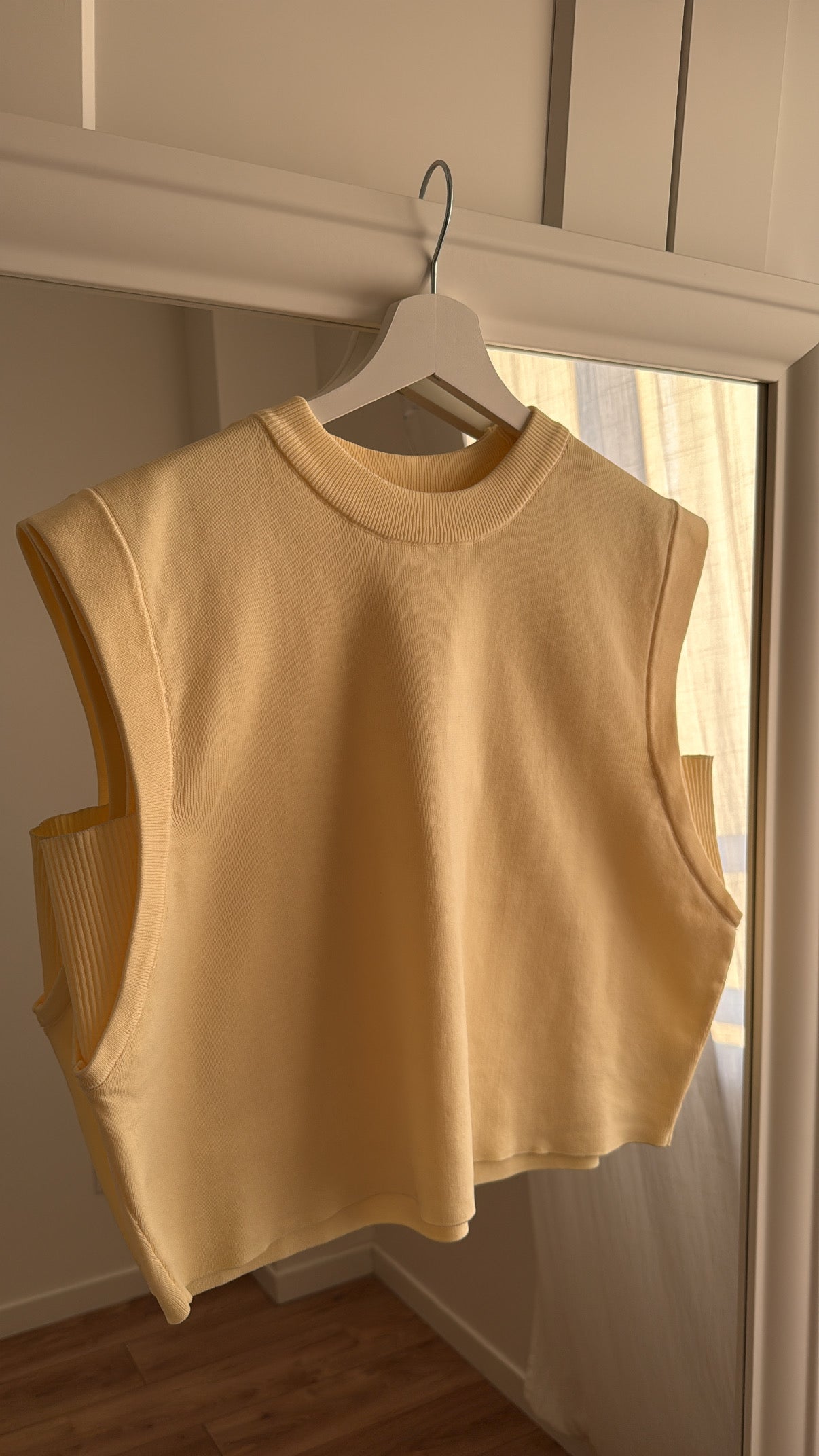 Top ample en maille [ jaune pâle ]