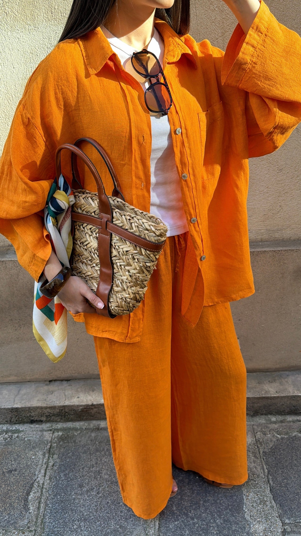 Ensemble en 100% lin [orange]