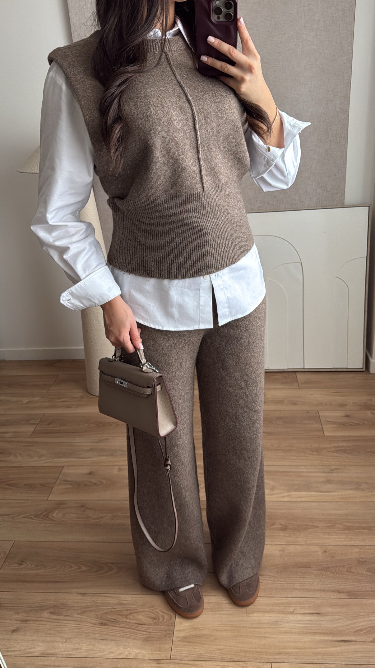 Ensemble sans manches [taupe]