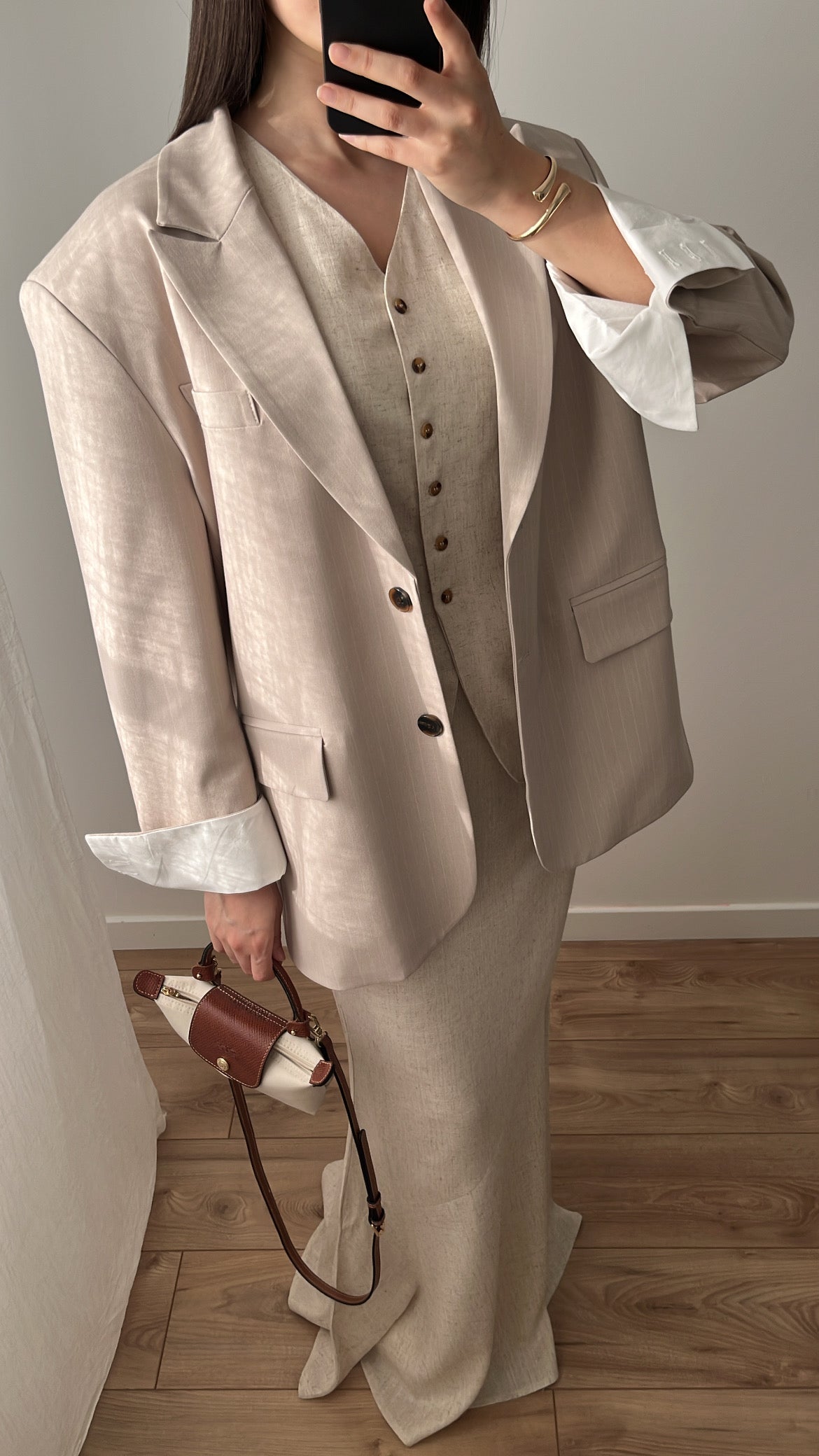 Blazer oversize beige