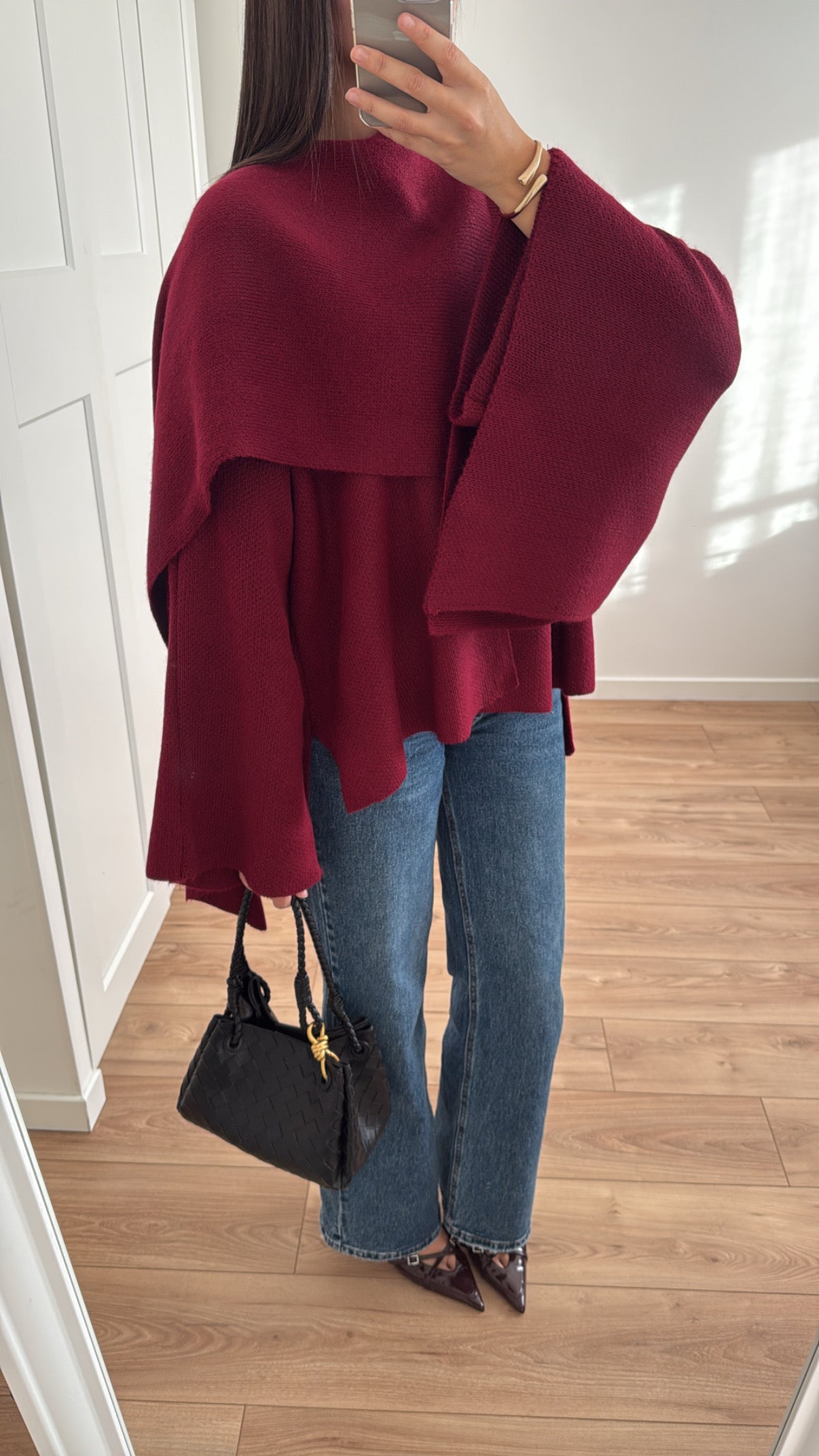 Gilet à cape [ burgundy ]