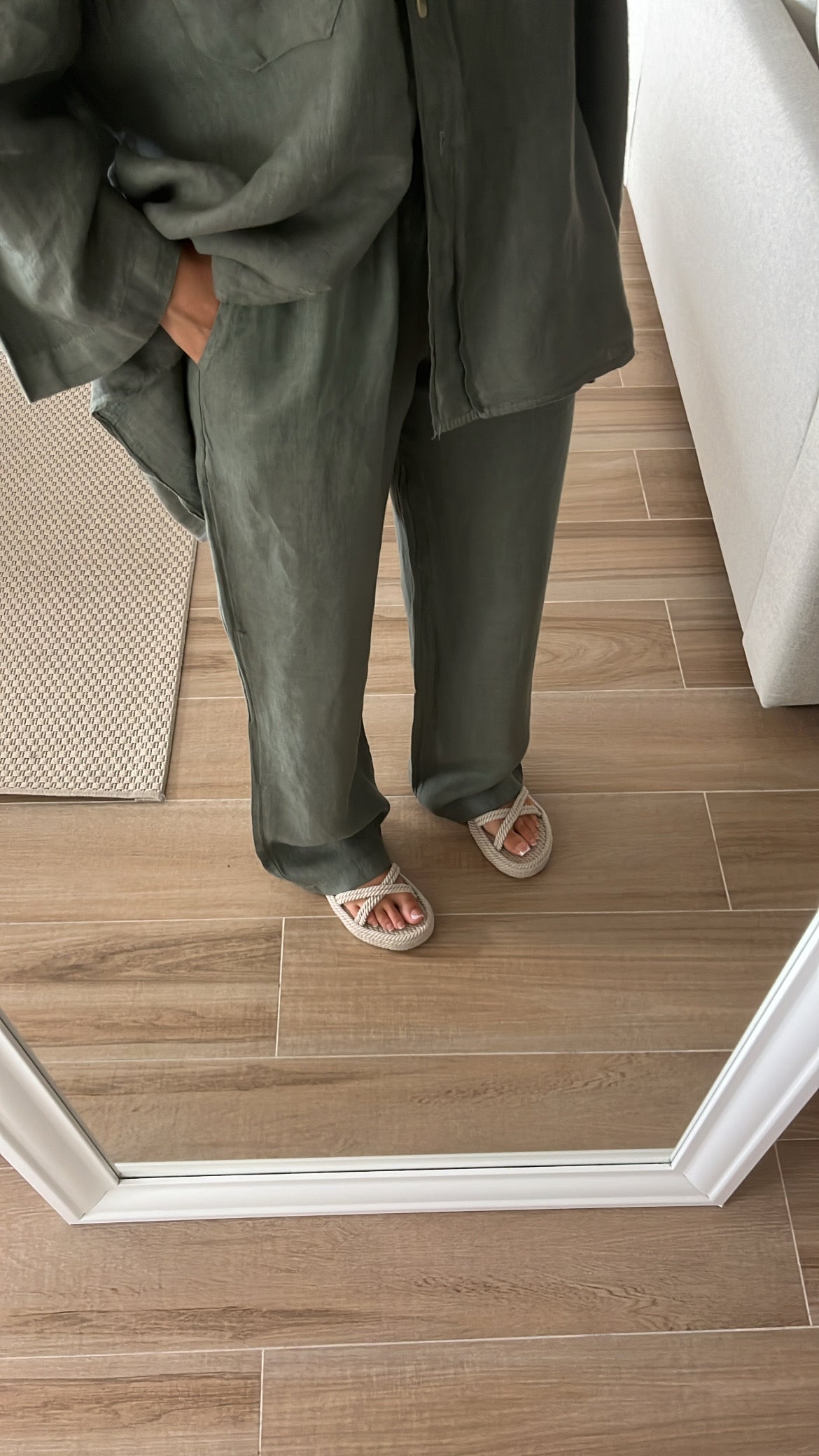 Linen pants [khaki]