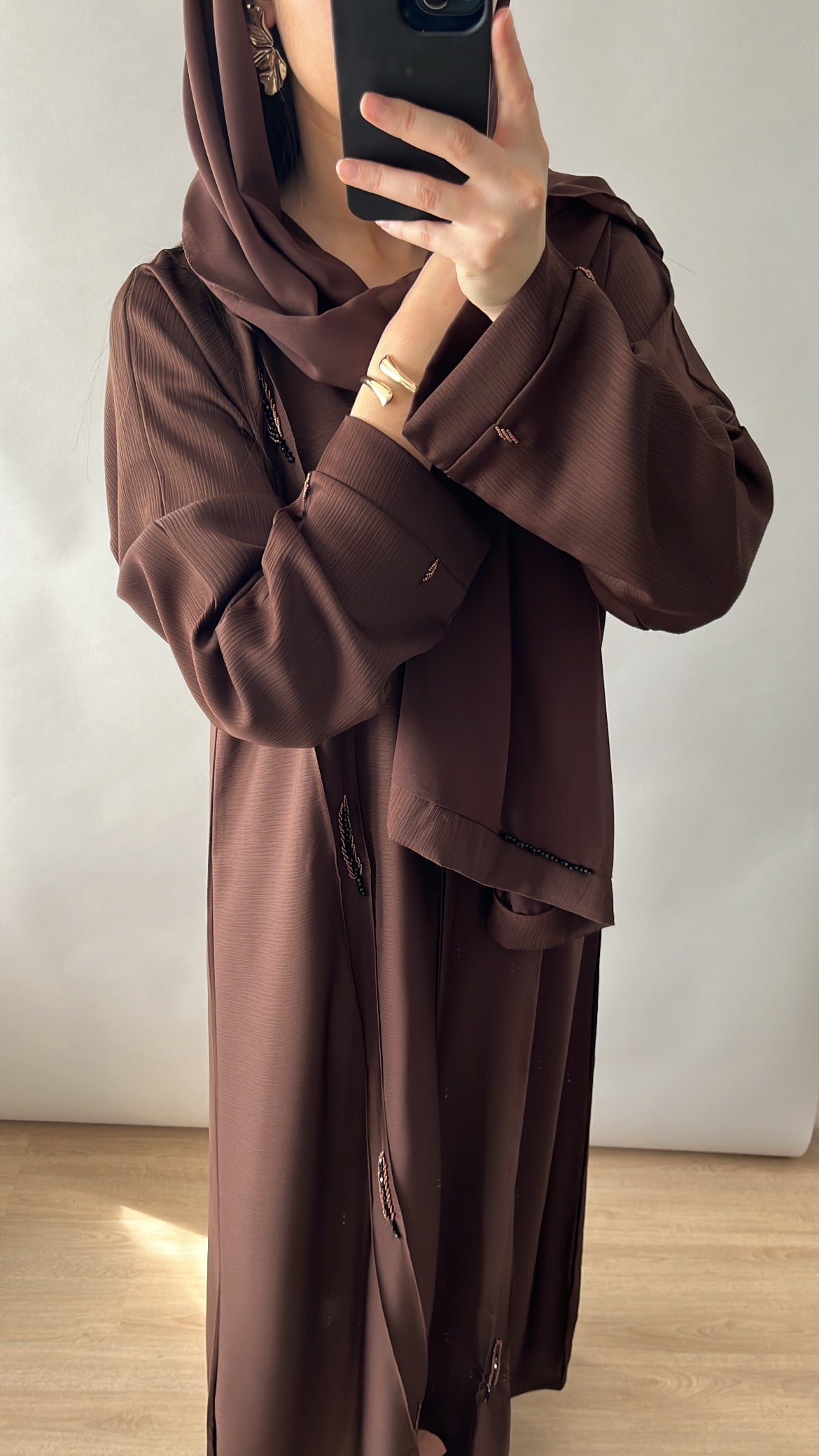 Abaya Dubaï marron