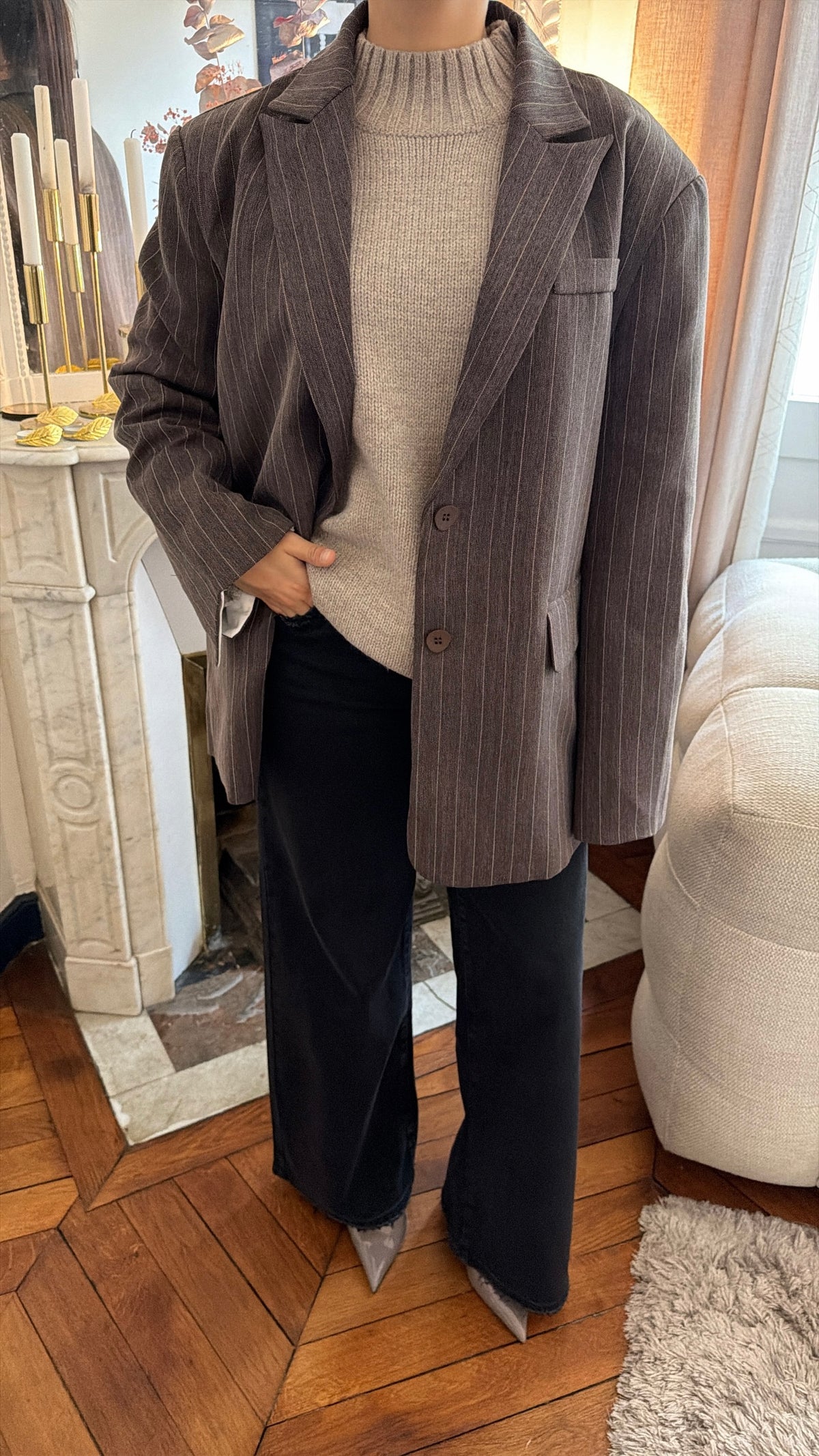 Extra großer Blazer [Marineblau]