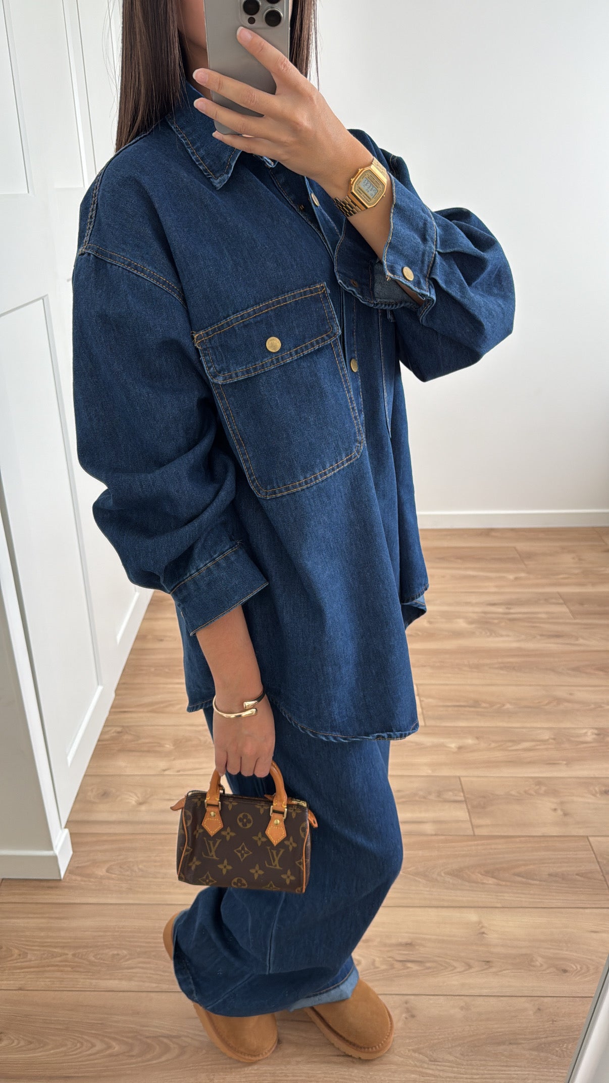 Ensemble en jean LOOSE [ bleu foncé ]