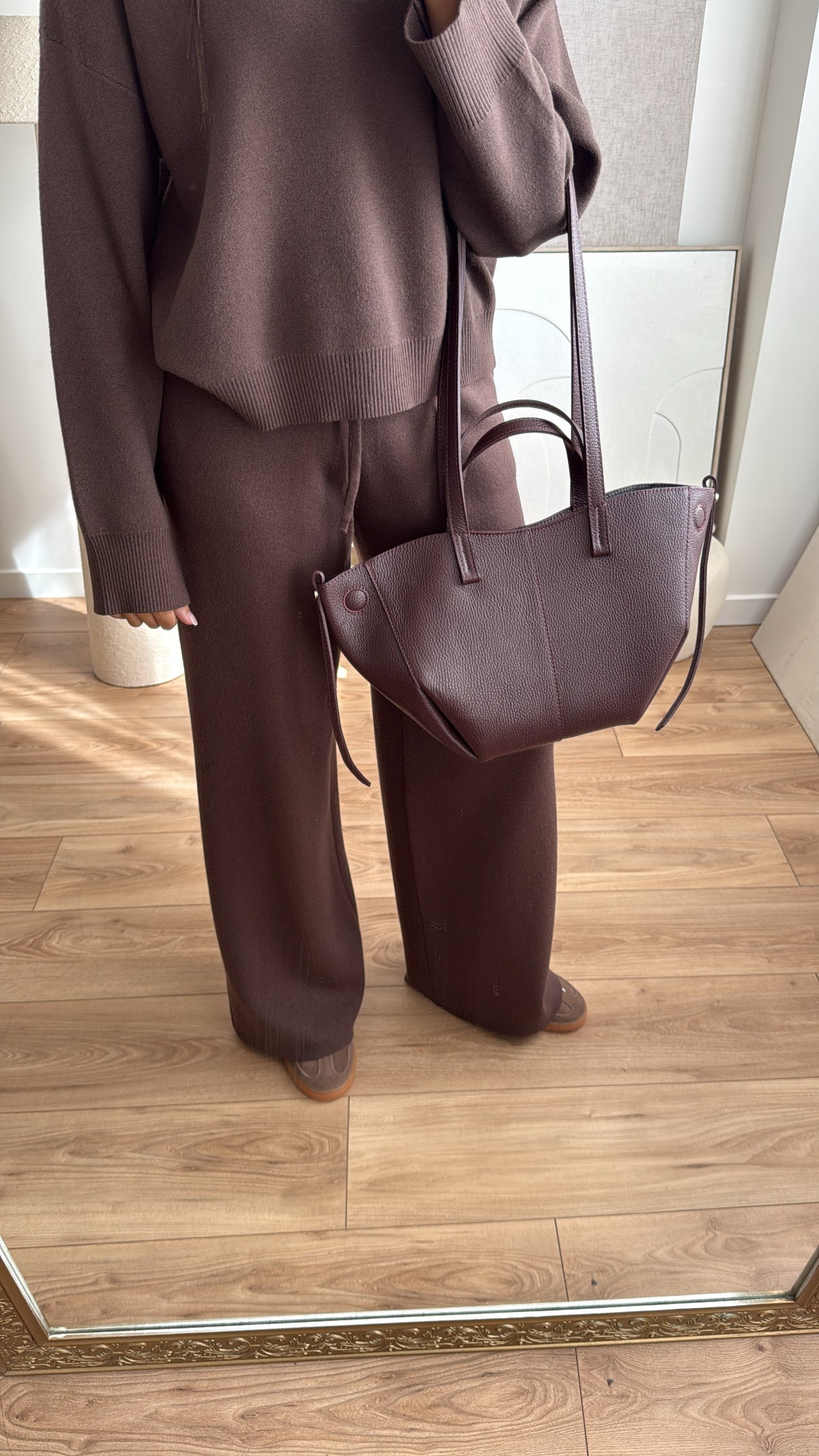 Sac à main en cuir [maroon/ bordeaux foncé]