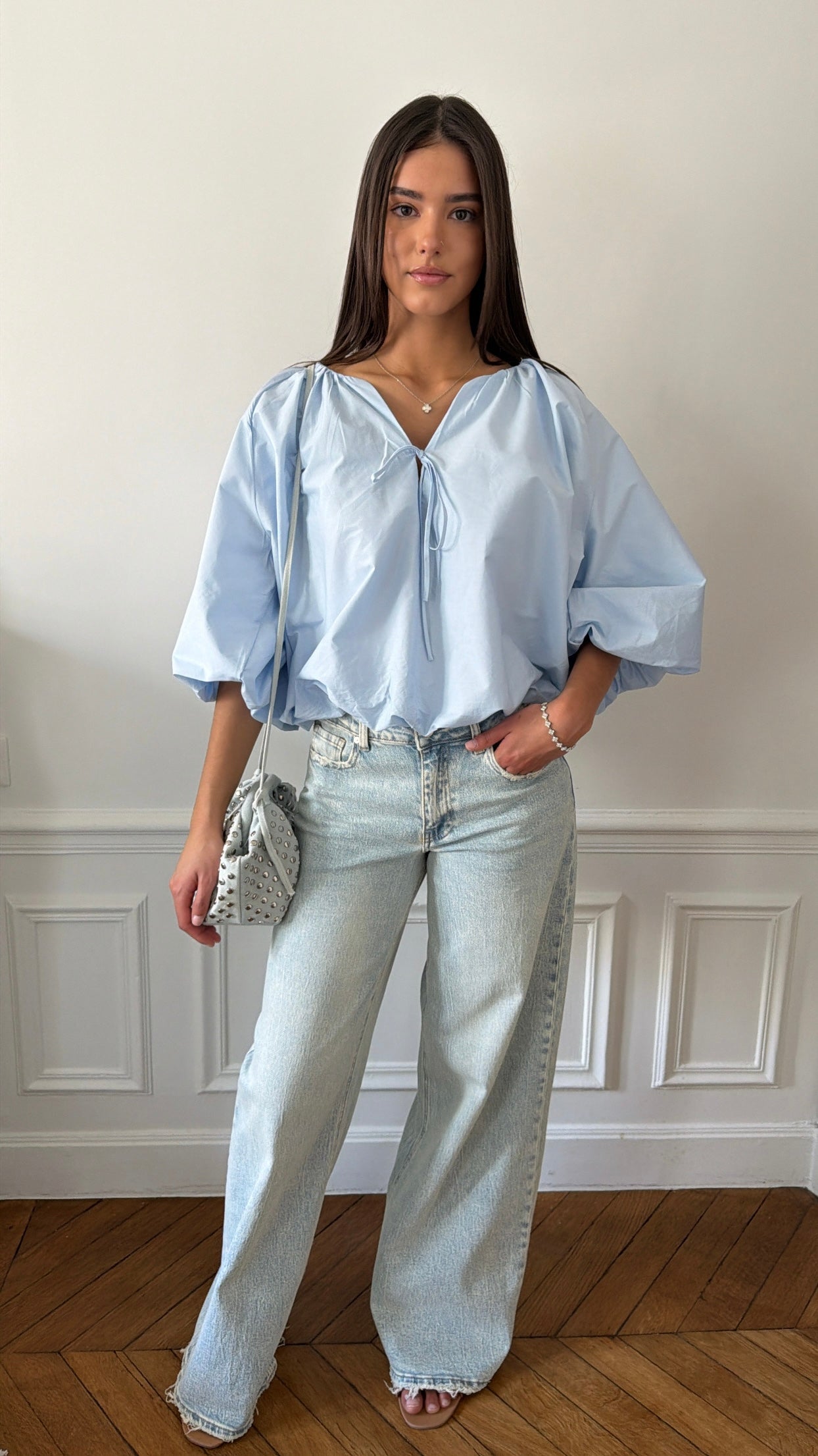 Jean wide leg premium [bleu clair]