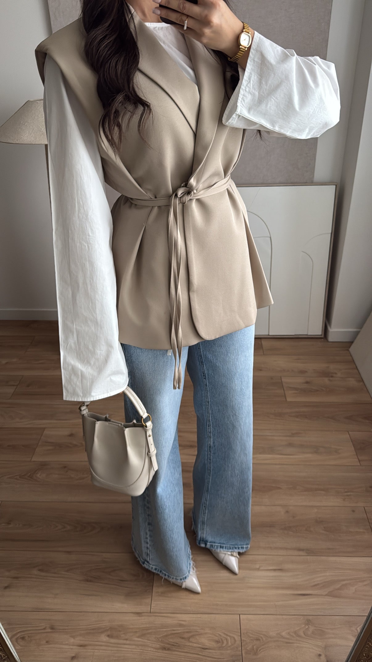 Extragroßer Blazer [beige]