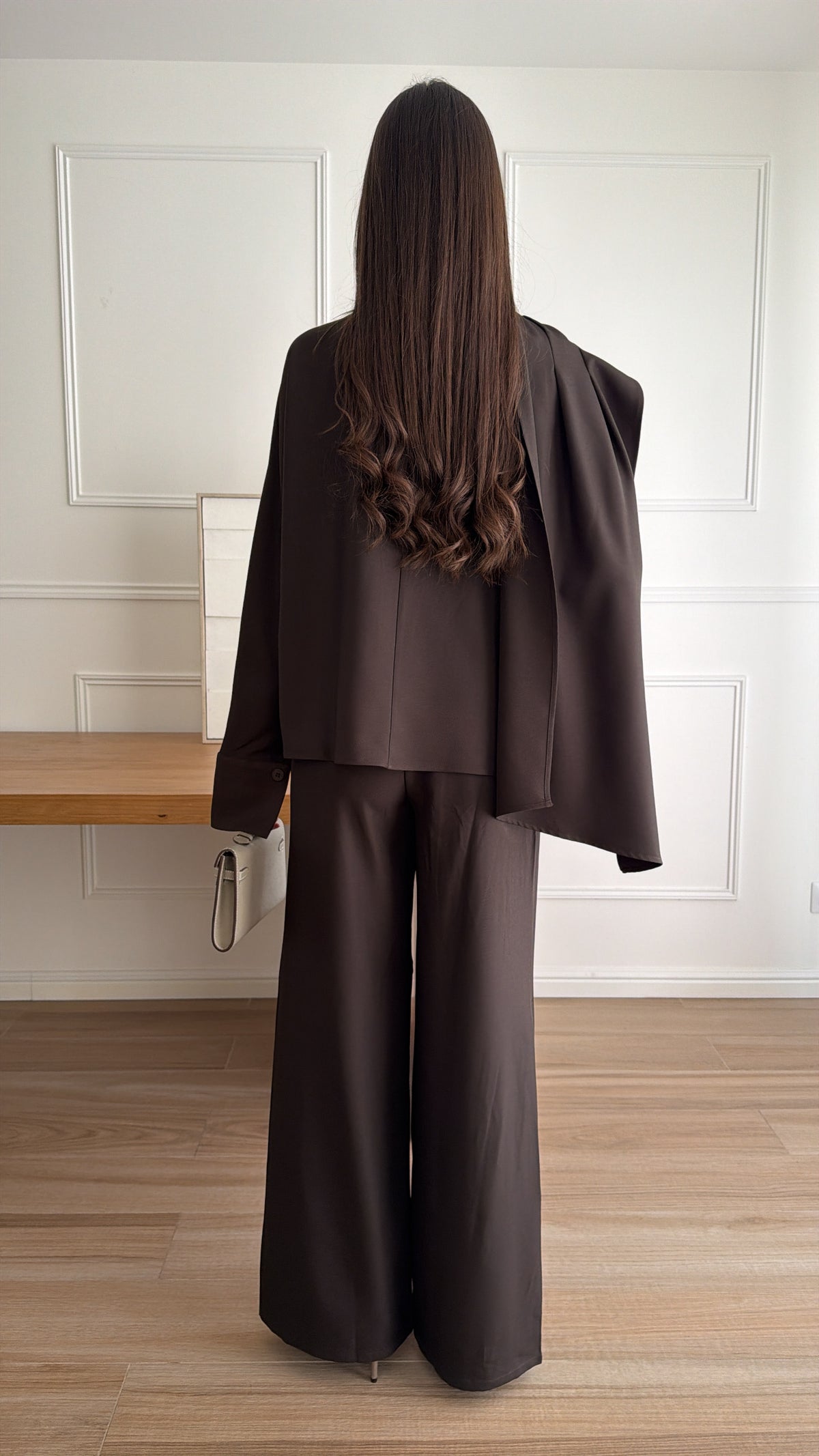 Ensemble à volants PETUNIA [marron]