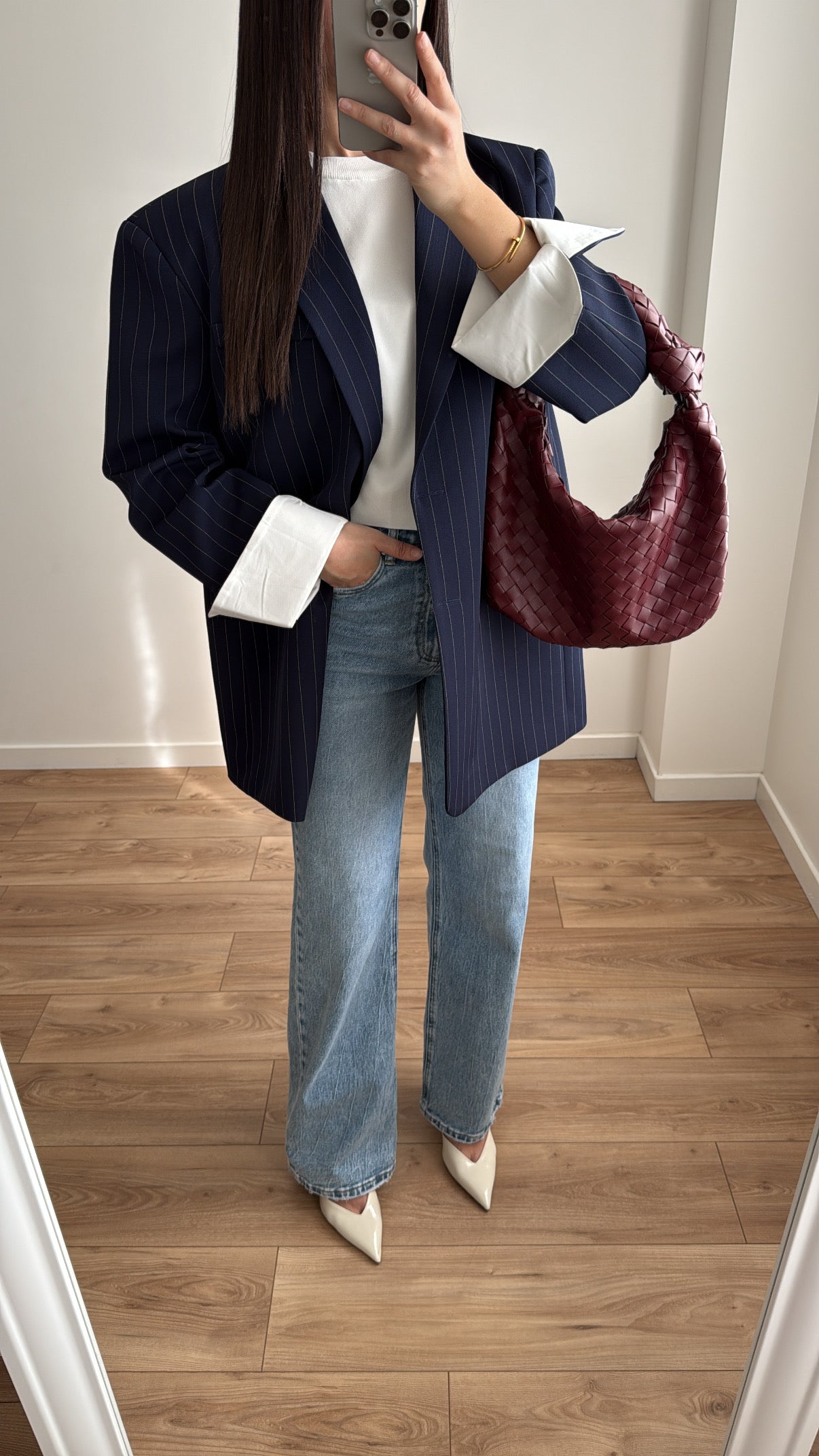 Extra oversized blazer [navy blue]