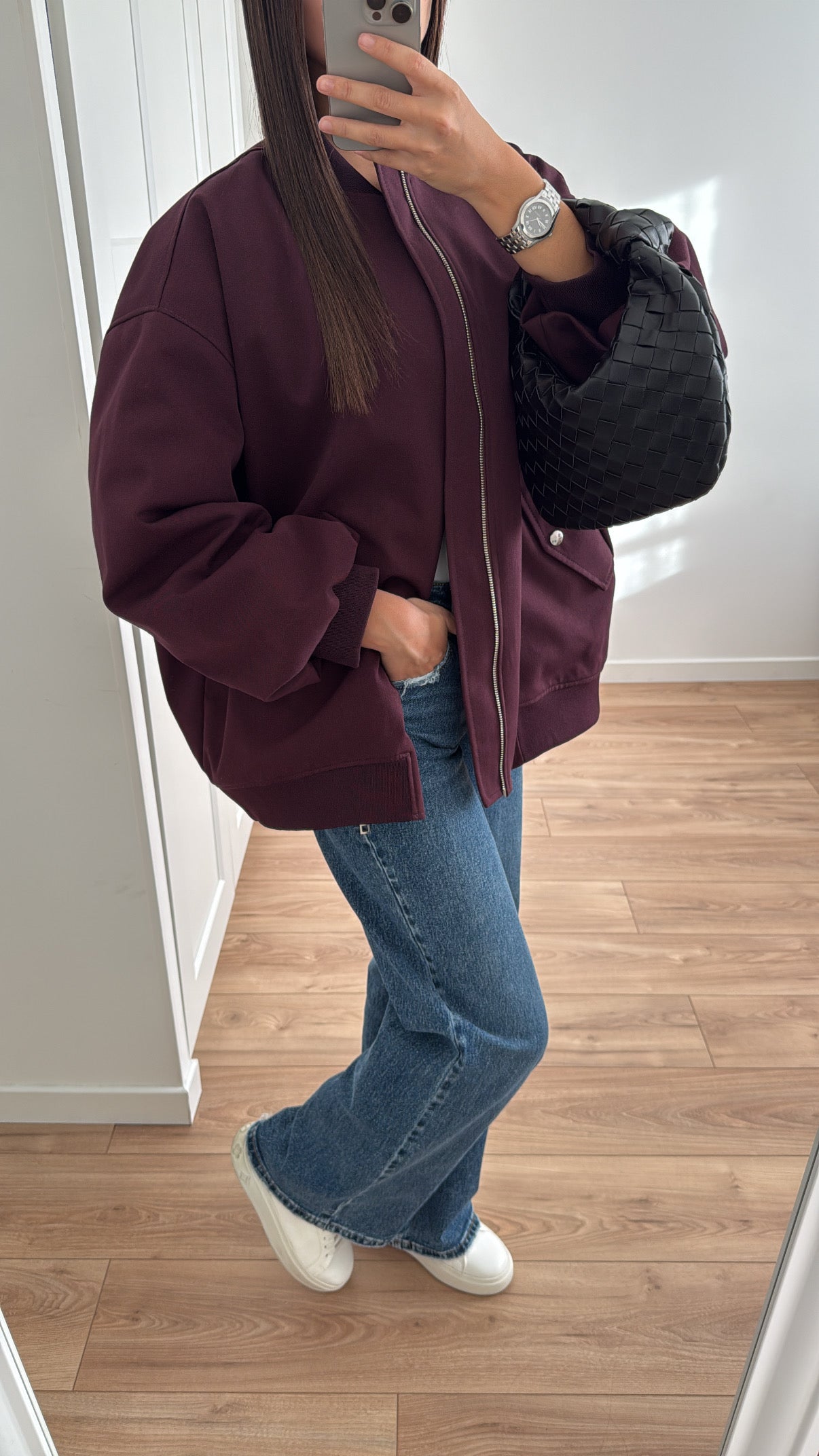 Bomber oversize [ bordeaux ]