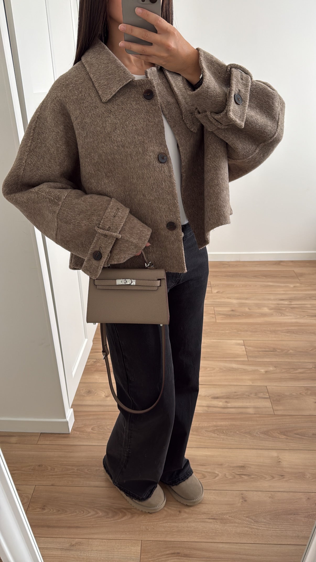 Manteau LOOSE oversize en laine [ taupe ]