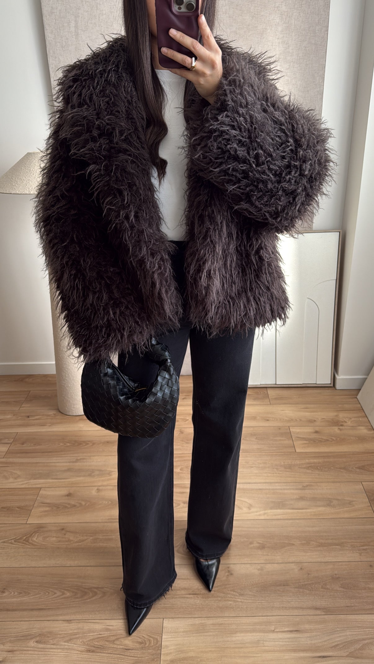 Veste en fausse fourrure [marron]